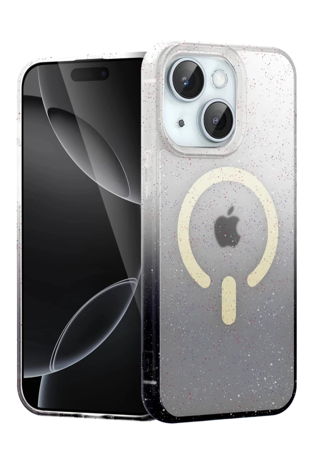 Apple iPhone 14 Uyumlu Pummel Shiny Magsafe Kapak - Siyah