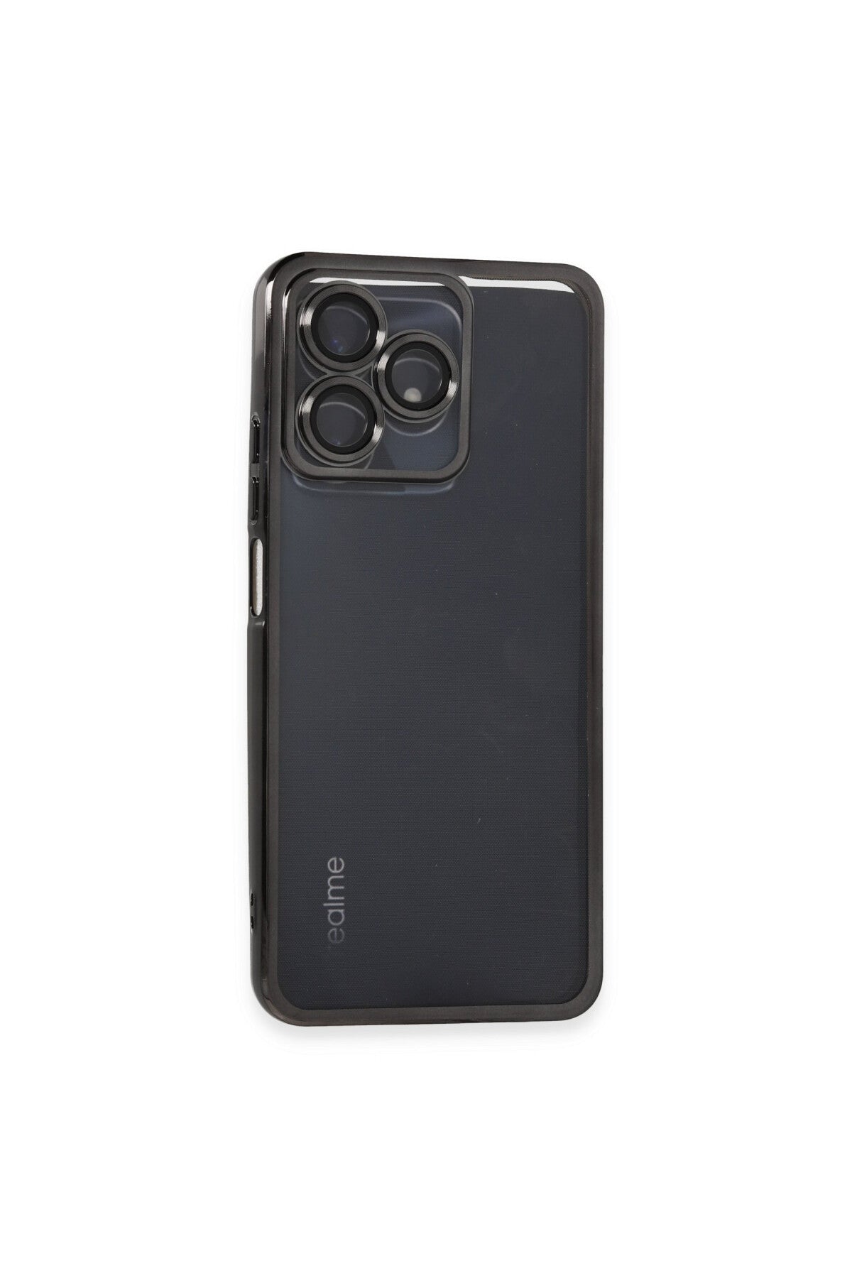 Realme C53 Uyumlu Kılıf Lensli Silikon - Siyah
