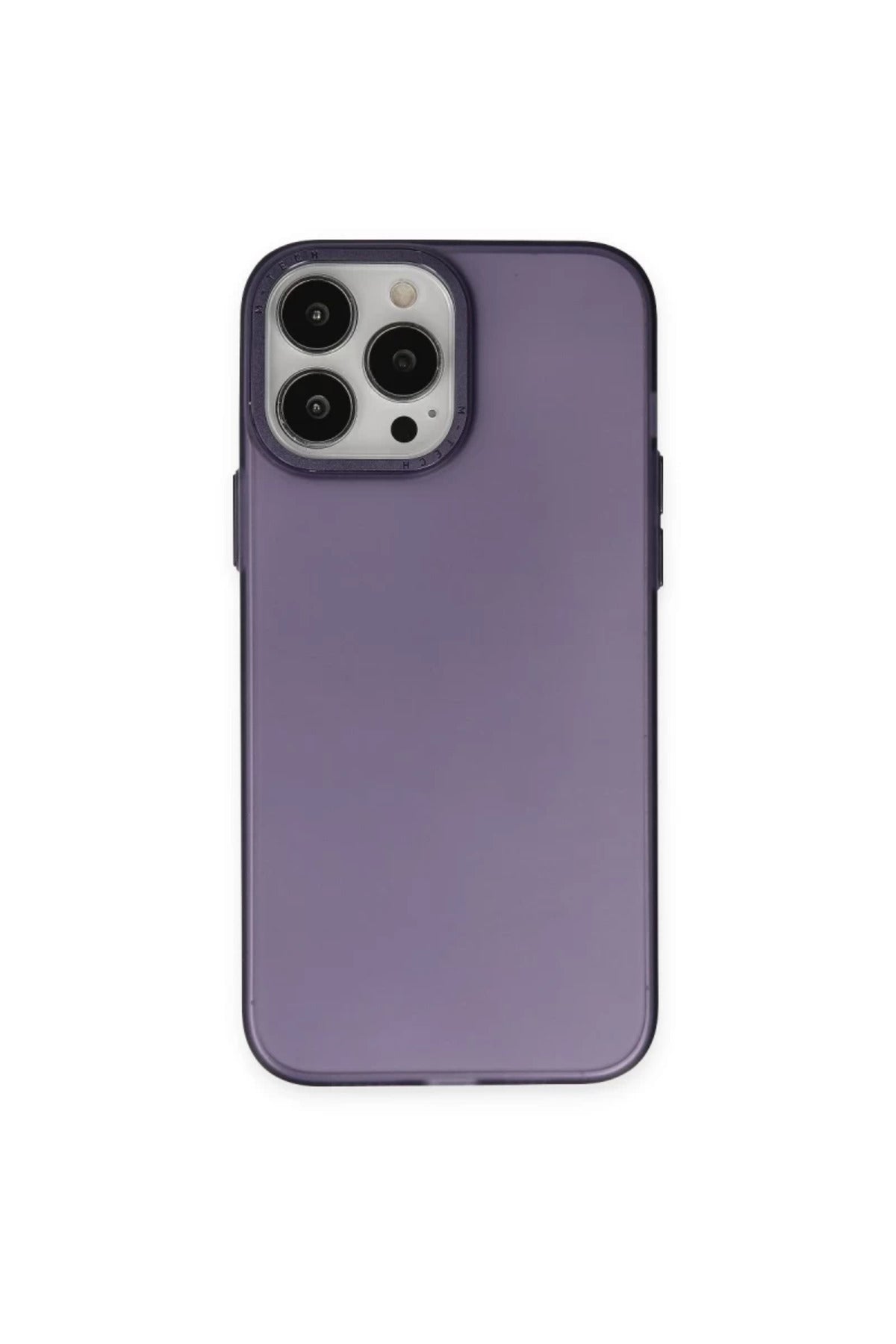 Apple iPhone 13 Pro Max Uyumlu Kılıf Modos Metal Kapak - Derin Mor