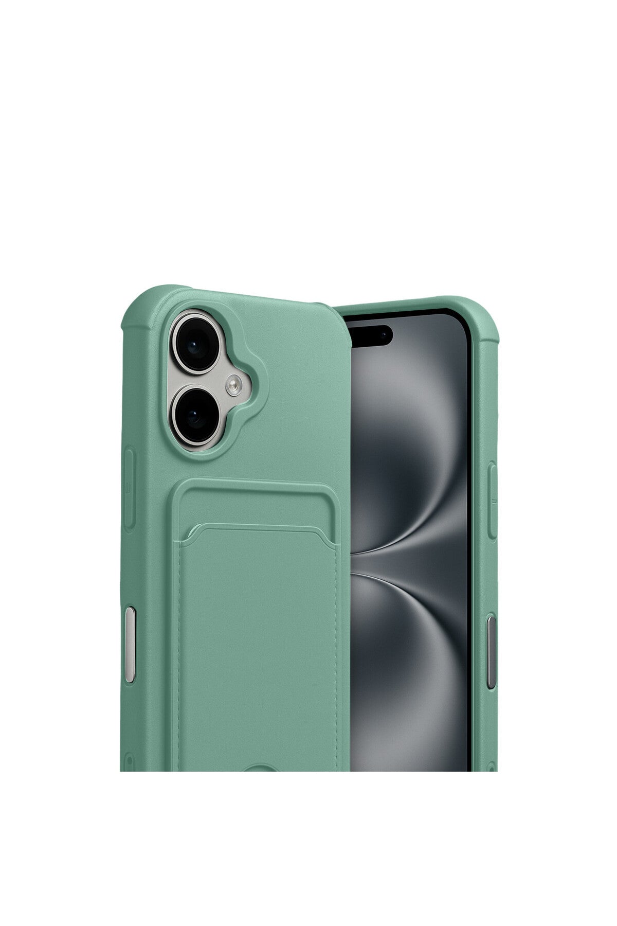 Apple iPhone 17 Uyumlu Kelvin Kartvizitli Silikon - Açık Yeşil