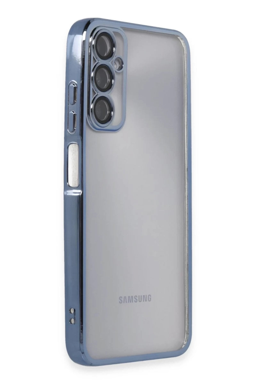 Samsung Galaxy A05S Uyumlu Kılıf Lensli Silikon - Açık Mavi