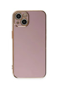 Apple iPhone 15 Uyumlu Kılıf Volet Silikon - Mor
