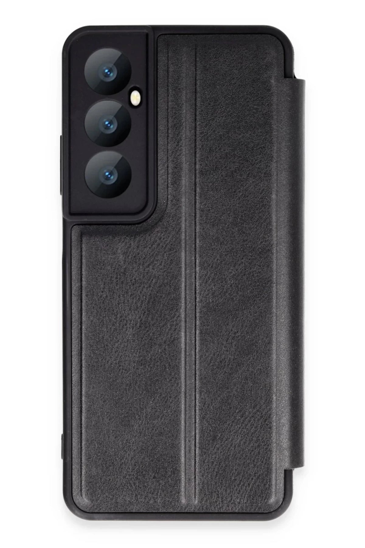 Realme C65 Uyumlu Kılıf Flip Cover - Siyah