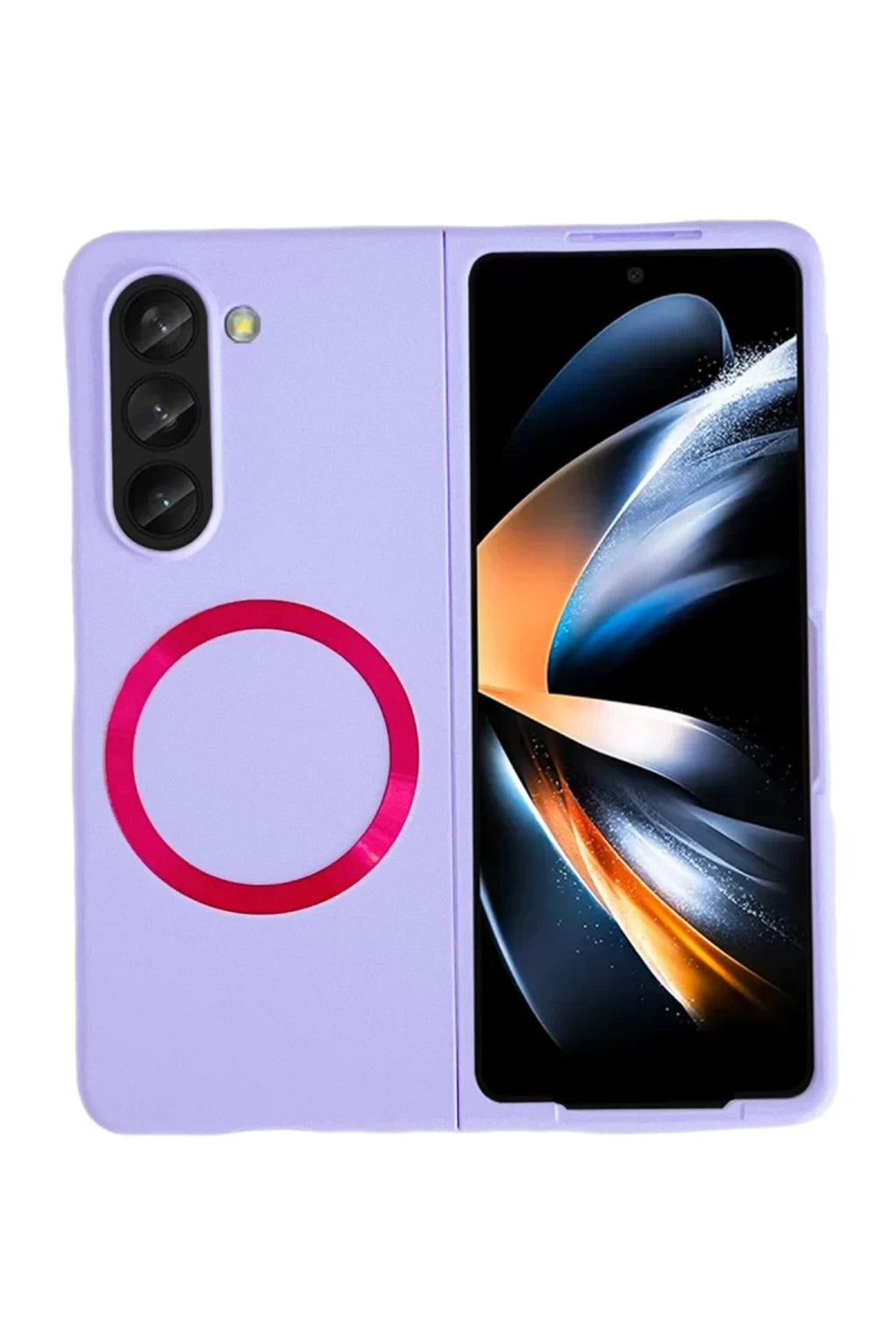 Samsung Galaxy Z Fold 5 Kılıf Mata Fold Kapak - Lila