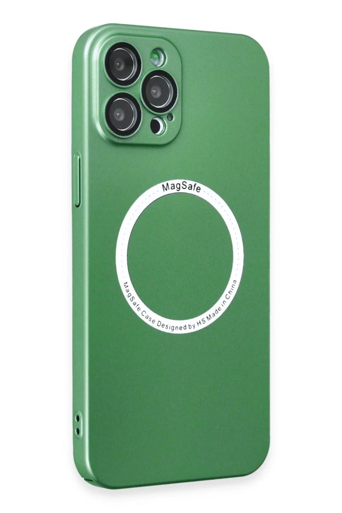 Apple iPhone 12 Pro Uyumlu Kılıf Jack Magneticsafe Lens Silikon - Yeşil