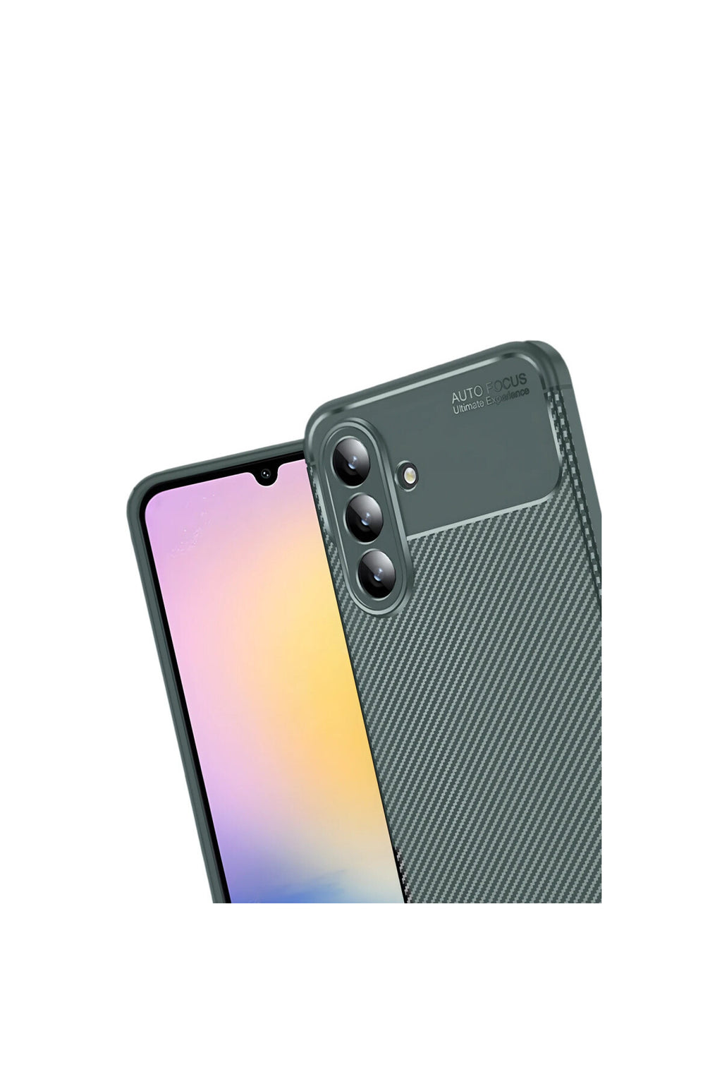 Samsung Galaxy S25 FE Uyumlu Auto Focus Karbon Kapak - Koyu Yeşil