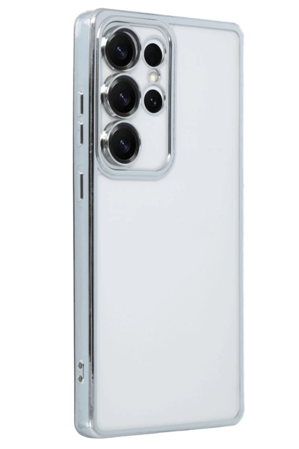 Samsung Galaxy S25 Ultra Uyumlu Kılıf Lensli Silikon - Gümüş