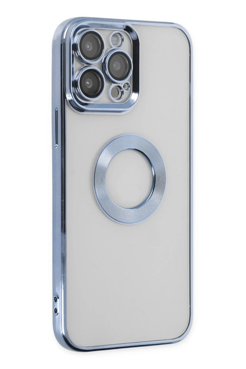 Apple iPhone 14 Pro Max Uyumlu Kılıf Slot Silikon - Sierra Blue