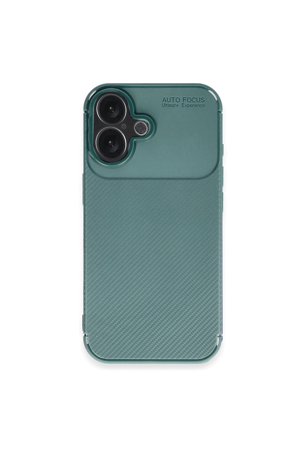 Apple iPhone 16 Plus Uyumlu Kılıf Auto Focus Karbon Kapak - Koyu Yeşil