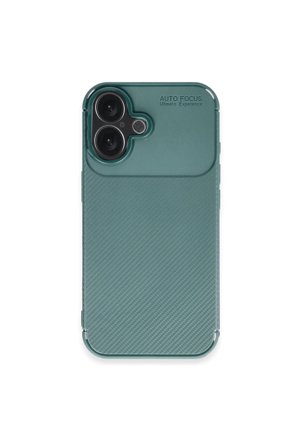 Apple iPhone 16 Plus Uyumlu Kılıf Auto Focus Karbon Kapak - Koyu Yeşil