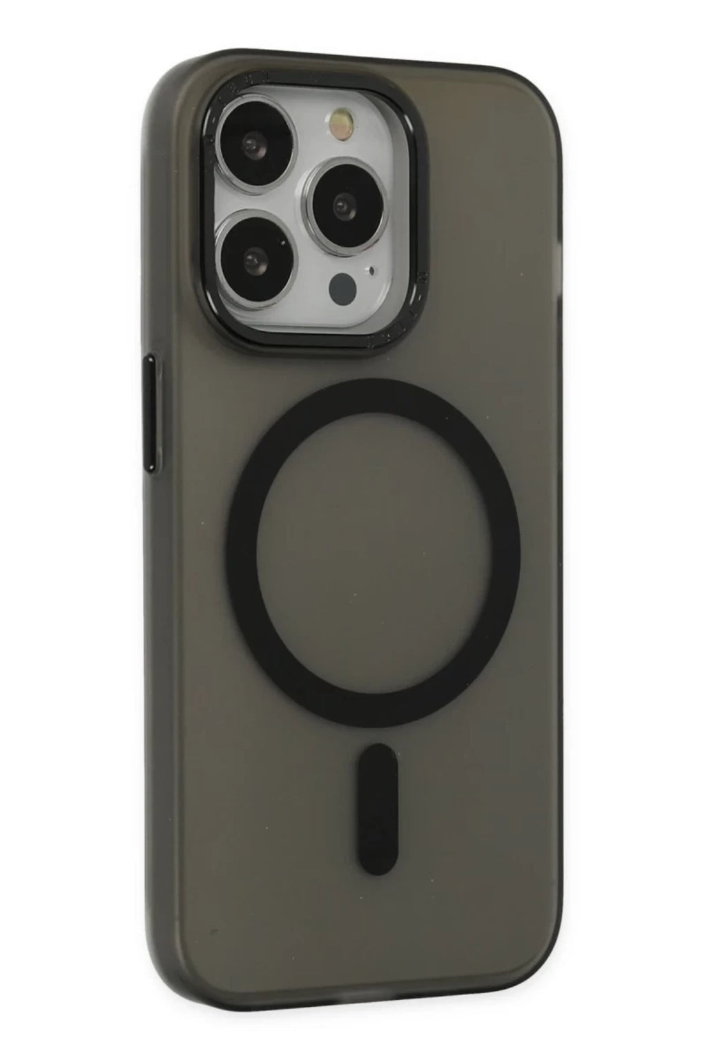 Apple iPhone 15 Pro Uyumlu Kılıf Lodos Magneticsafe Mat Kapak - Siyah