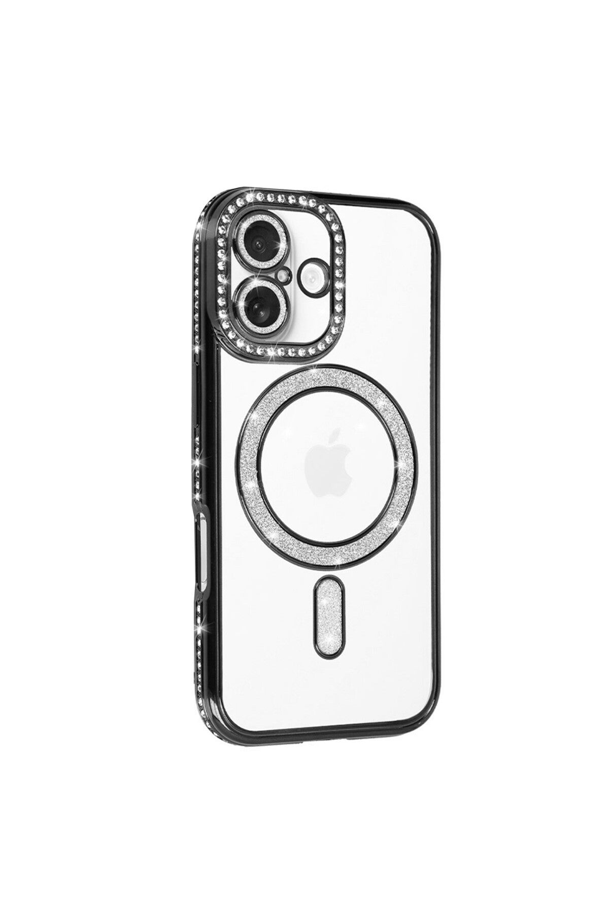 Apple iPhone 17 Uyumlu Joke Simli Magneticsafe Kılıf - Siyah