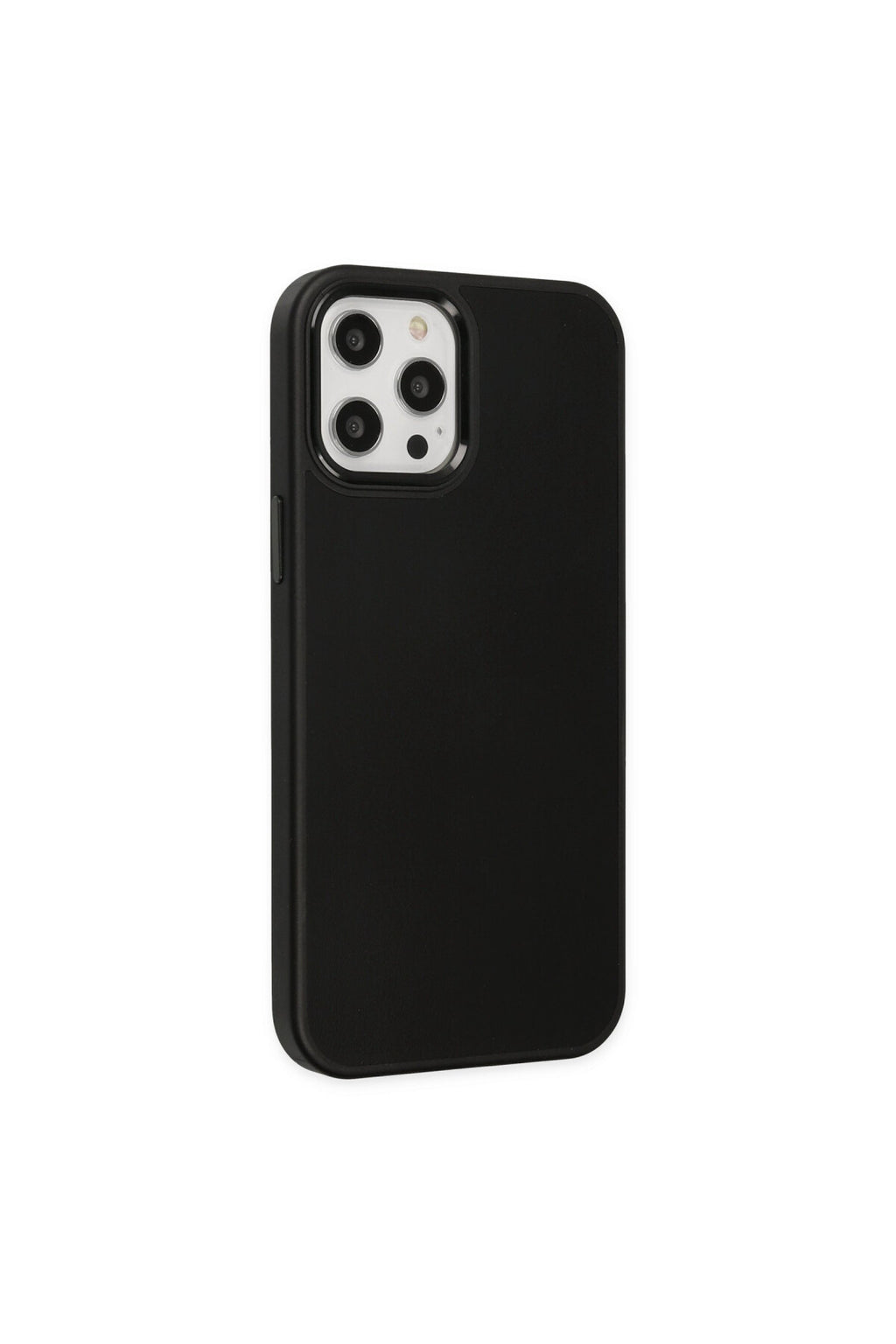 Apple iPhone 12 Pro Max Uyumlu Kılıf Asya Deri Silikon - Siyah