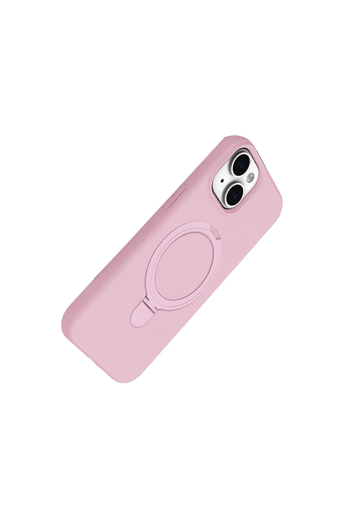 Apple iPhone 15 Plus Uyumlu Regal Magsafe Standlı Kapak - Açık Pembe
