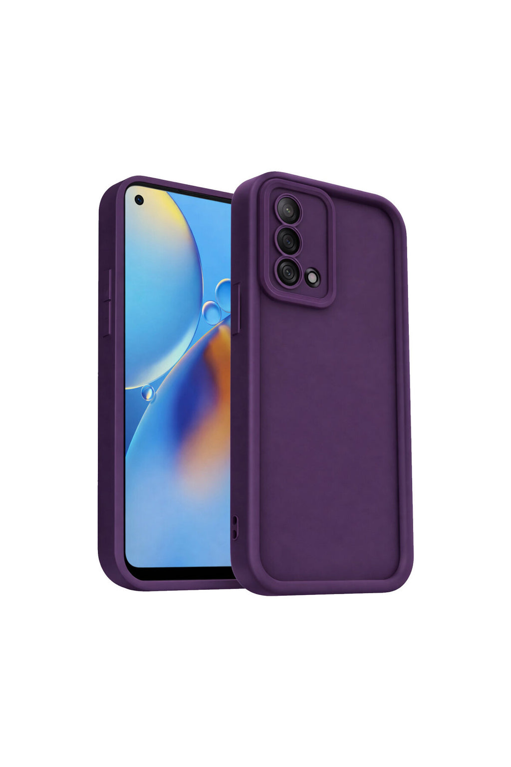 Oppo A74 4G Uyumlu Kılıf Viera Silikon - Mürdüm