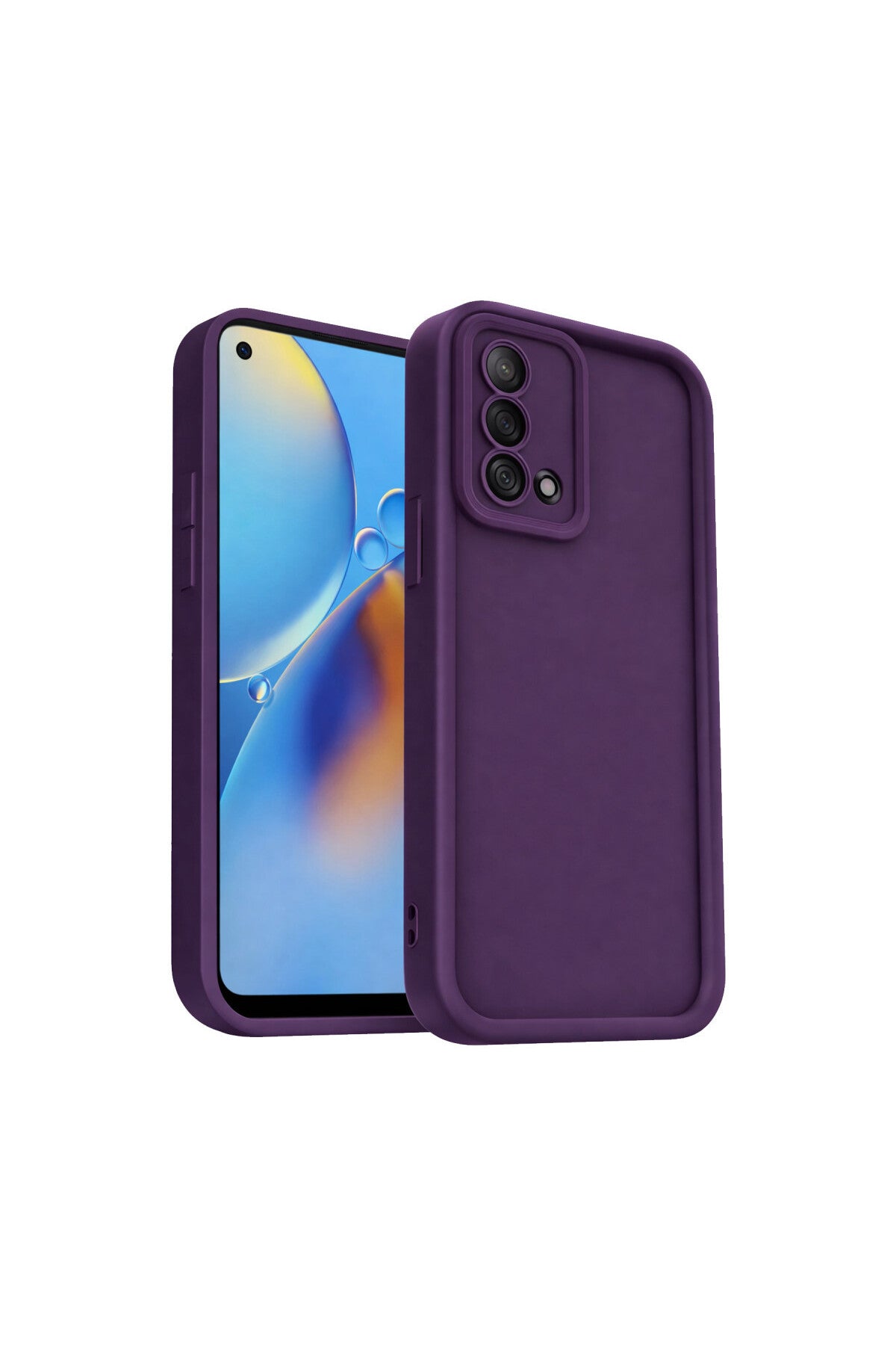 Oppo A74 4G Uyumlu Kılıf Viera Silikon - Mürdüm