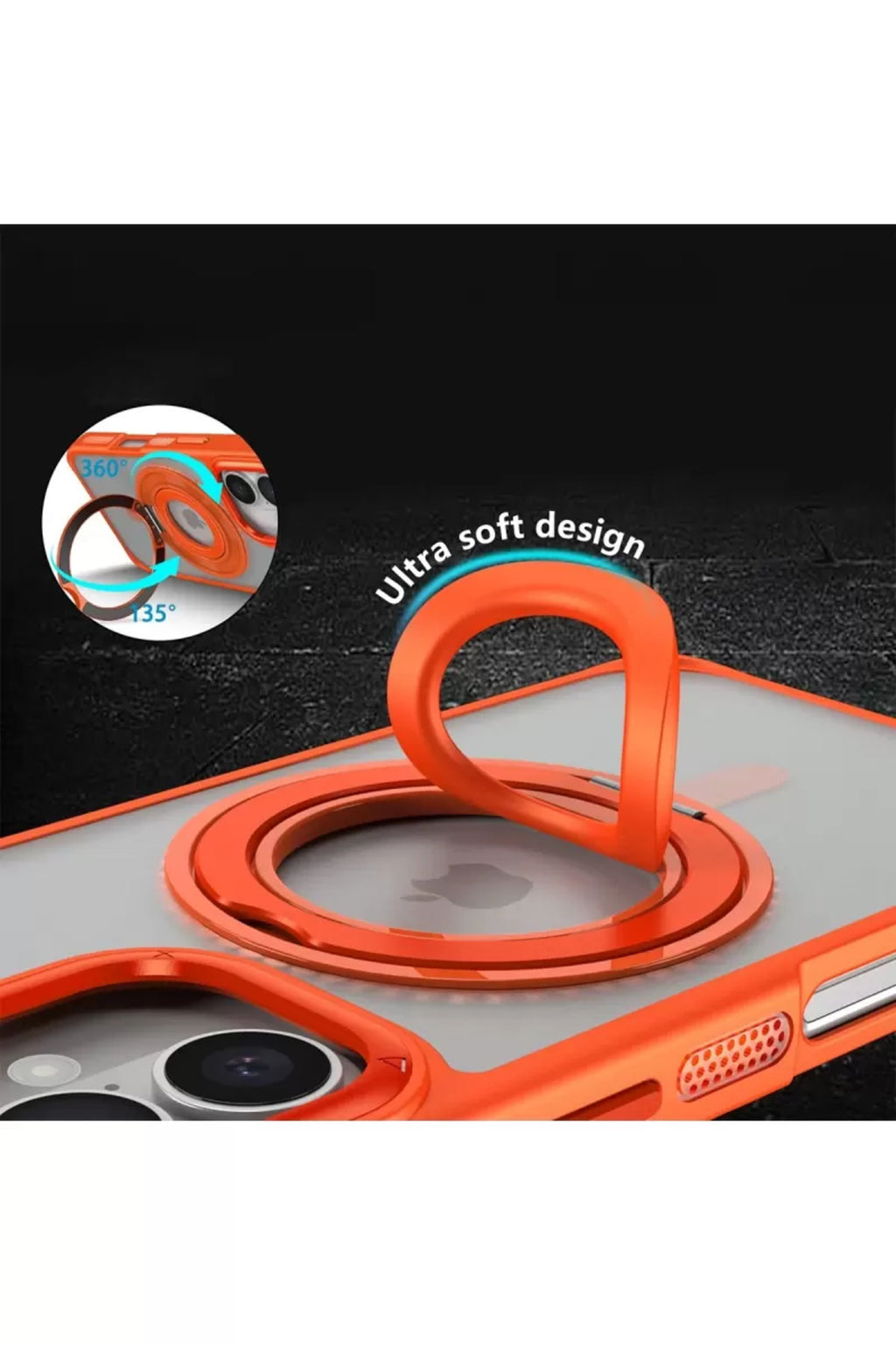 Joko Apple iPhone 16 Uyumlu Banza Magsafe Standlı Kapak - Titan Gri