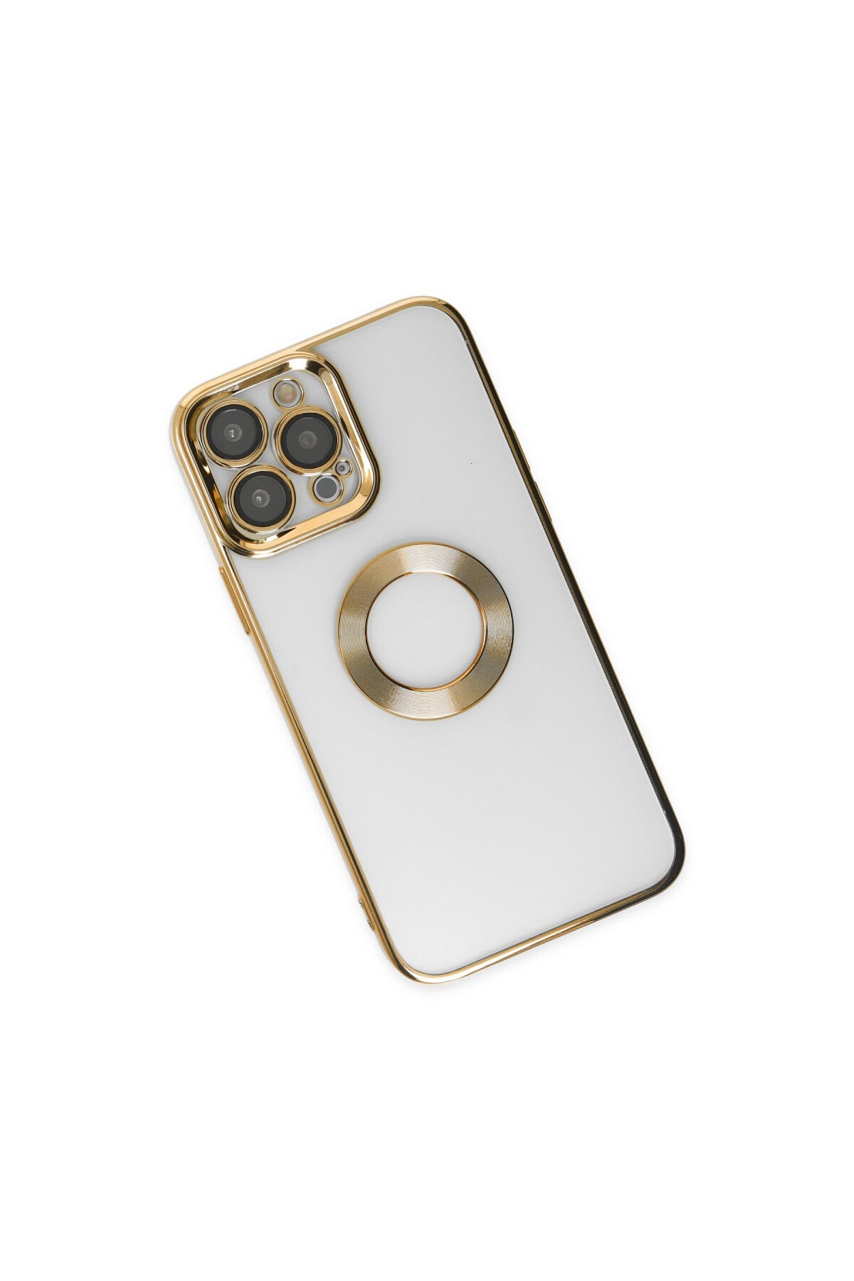 Apple iPhone 14 Pro Uyumlu Kılıf Slot Silikon - Gold