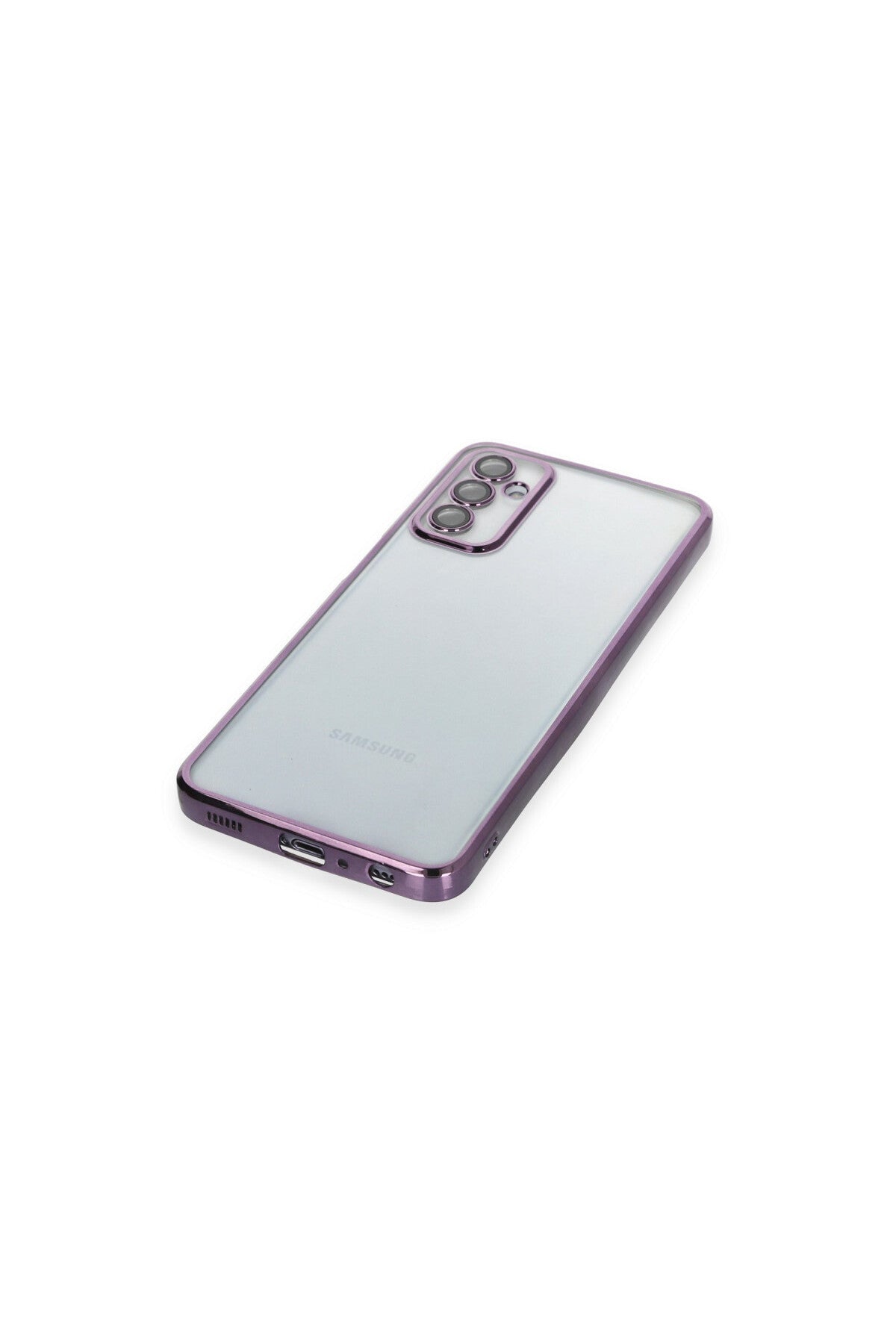 Samsung Galaxy M23 Uyumlu Kılıf Lensli Silikon - Mor