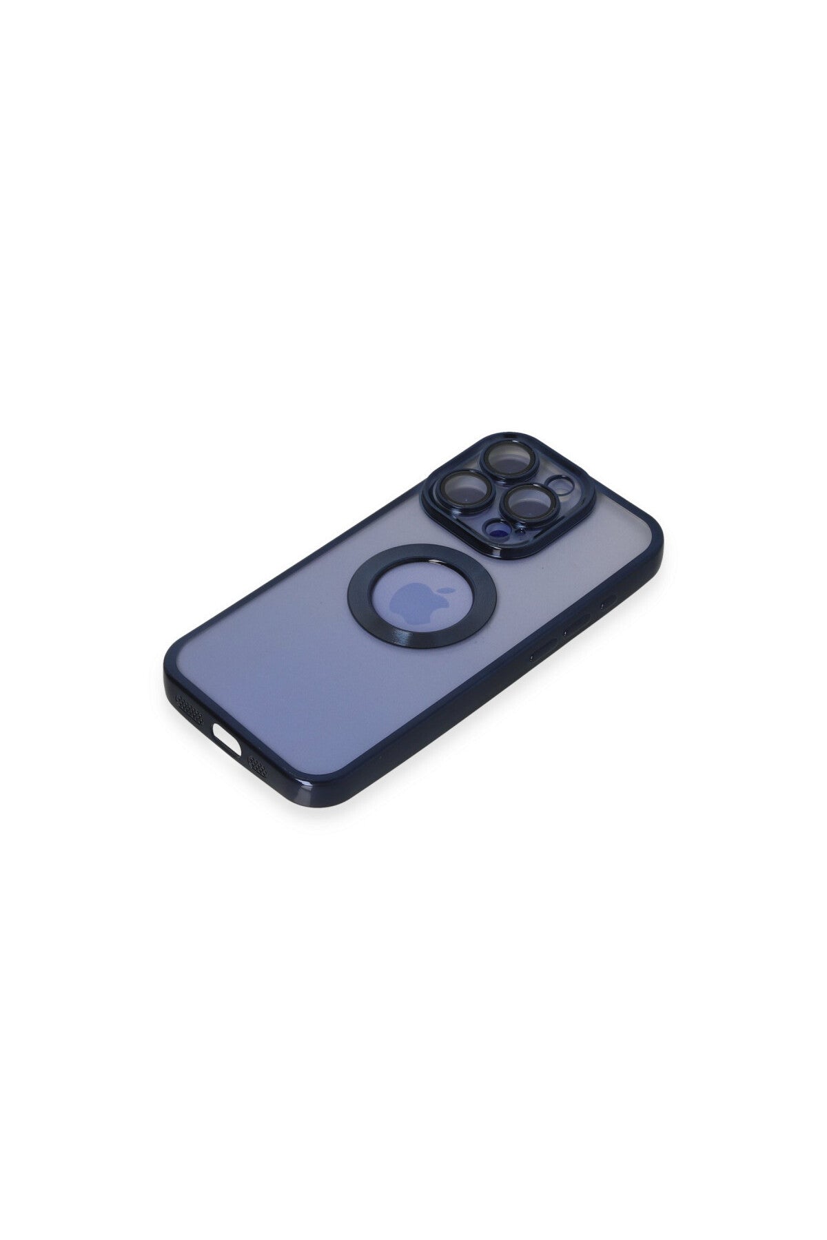 Apple iPhone 15 Pro Max Uyumlu Kılıf Slot Silikon - Lacivert