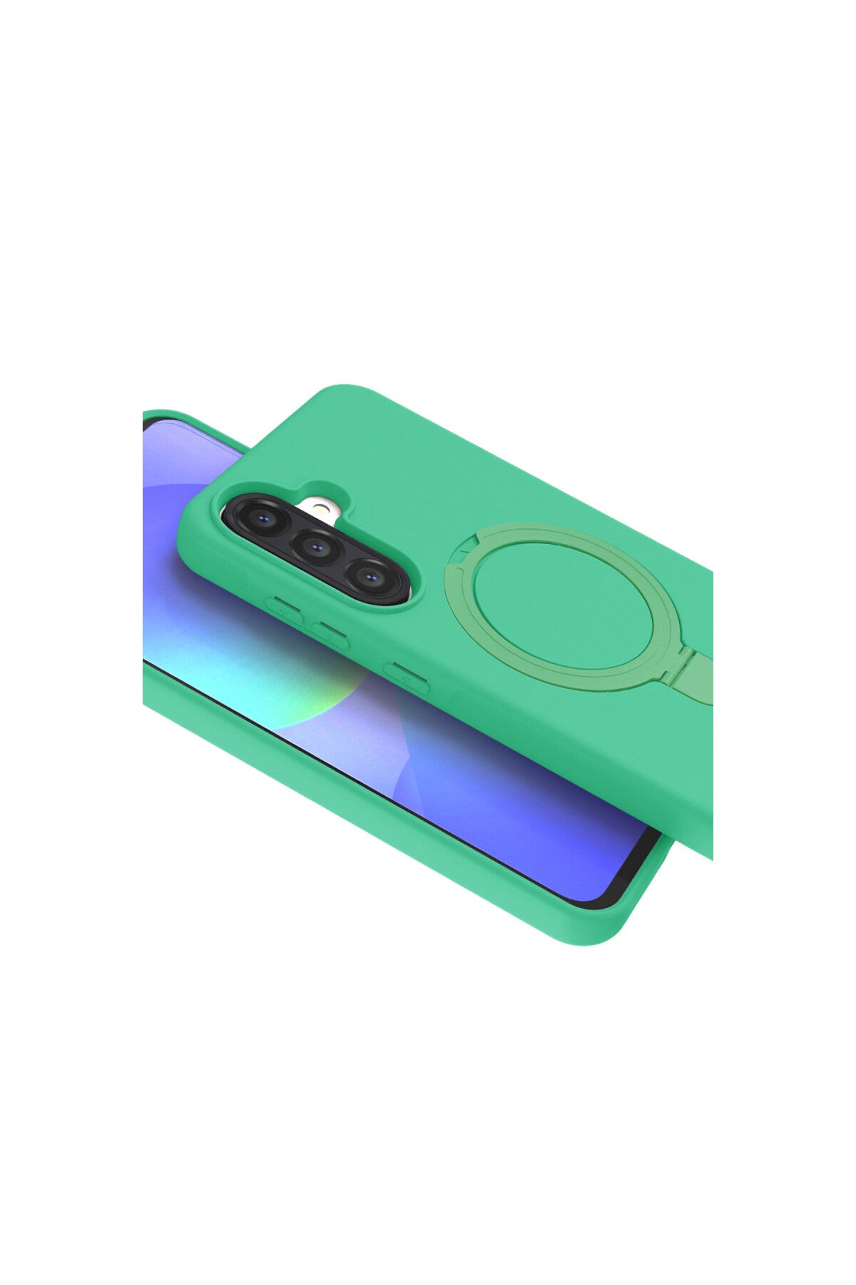 Samsung Galaxy A26 Uyumlu Regal Magsafe Standlı Kapak - Yeşil