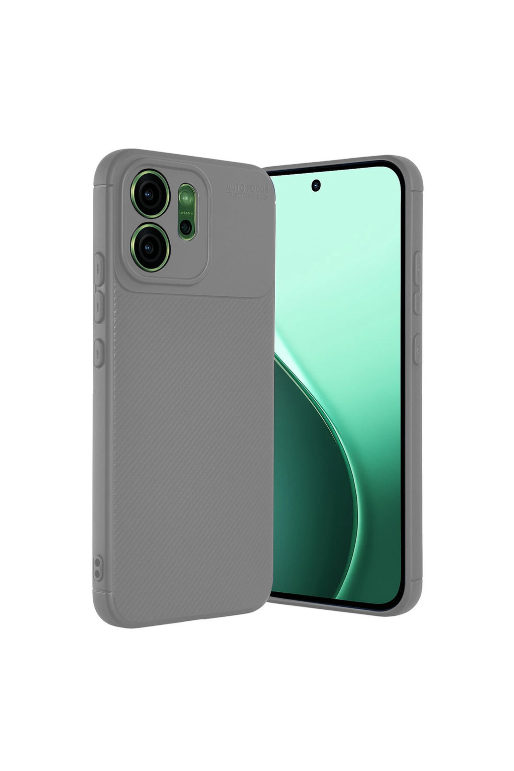 Oppo Reno 14F Uyumlu Auto Focus Karbon Kapak - Gri