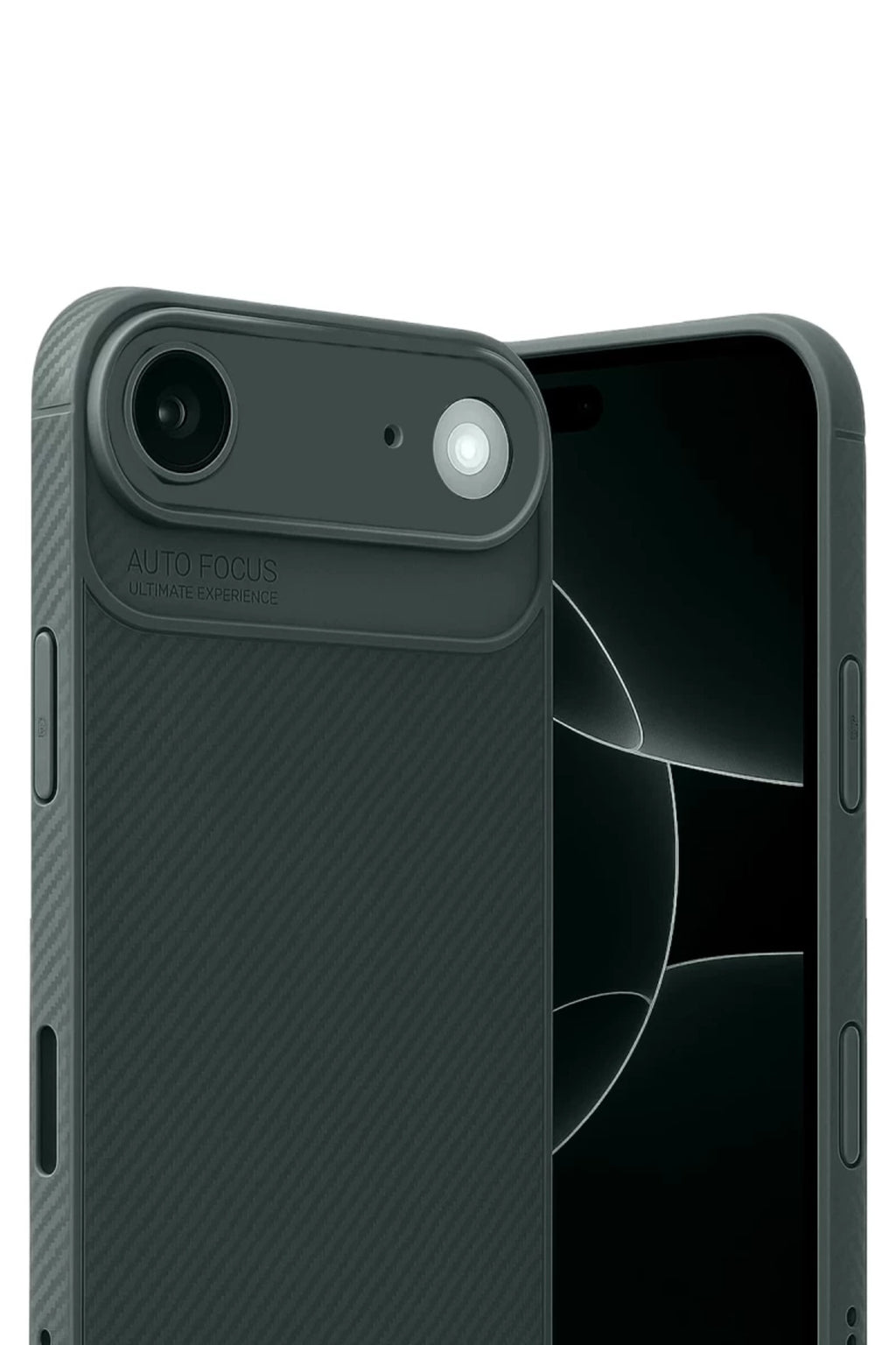 Apple iPhone 17 Air Uyumlu Auto Focus Karbon Kapak - Koyu Yeşil