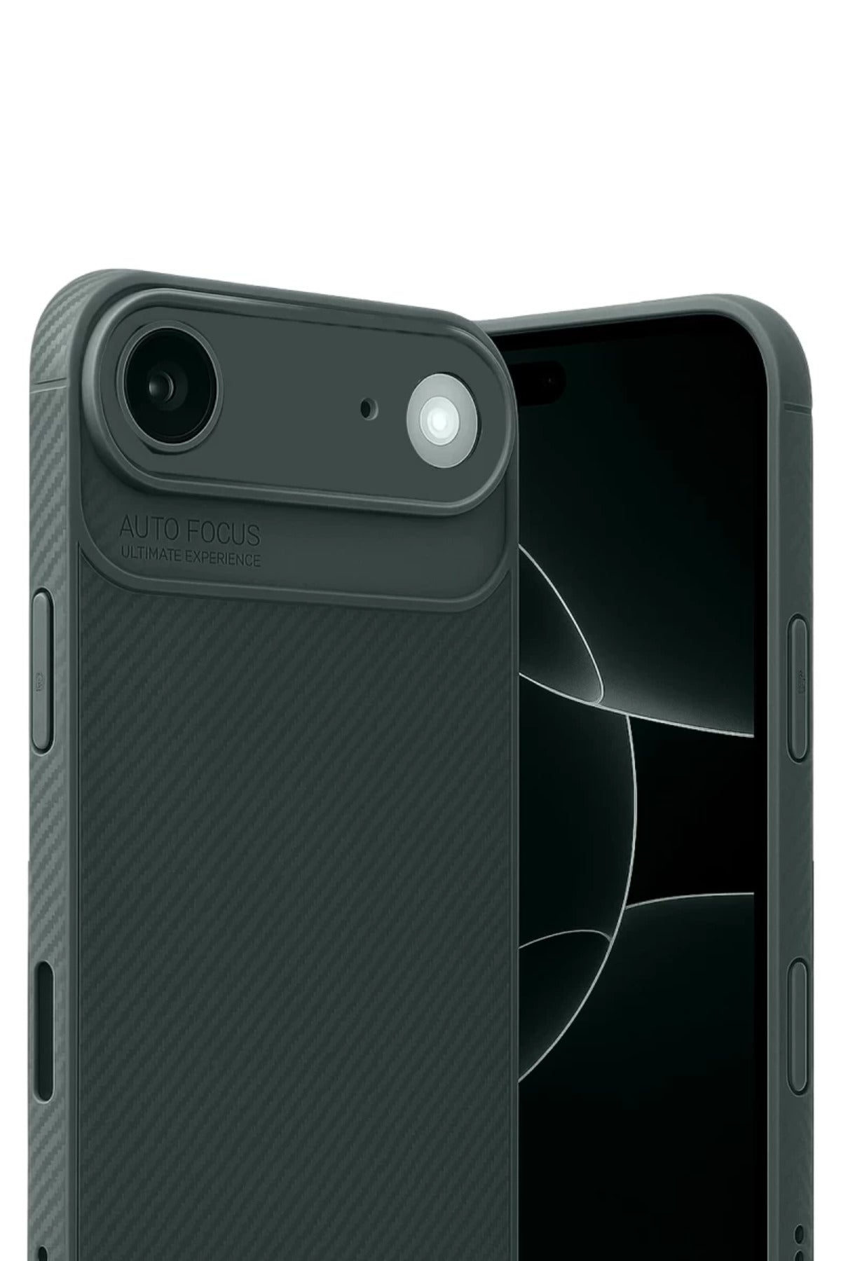 Apple iPhone 17 Air Uyumlu Auto Focus Karbon Kapak - Koyu Yeşil