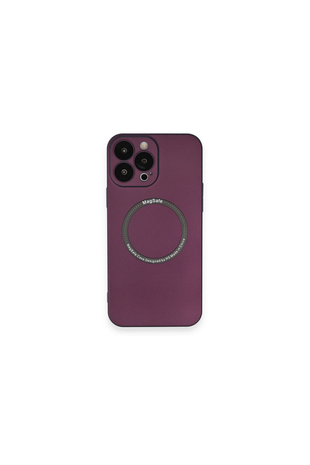 Apple iPhone 14 Pro Uyumlu Kılıf Jack Magneticsafe Lens Silikon - Mürdüm
