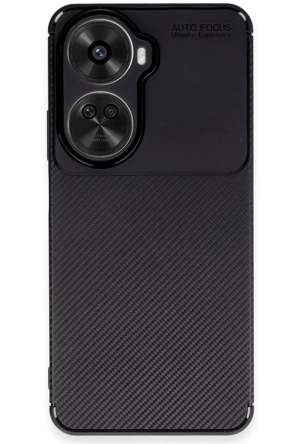 Huawei Nova 12 SE Uyumlu Kılıf Auto Focus Karbon Kapak - Siyah