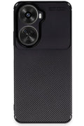 Huawei Nova 12 SE Uyumlu Kılıf Auto Focus Karbon Kapak - Siyah