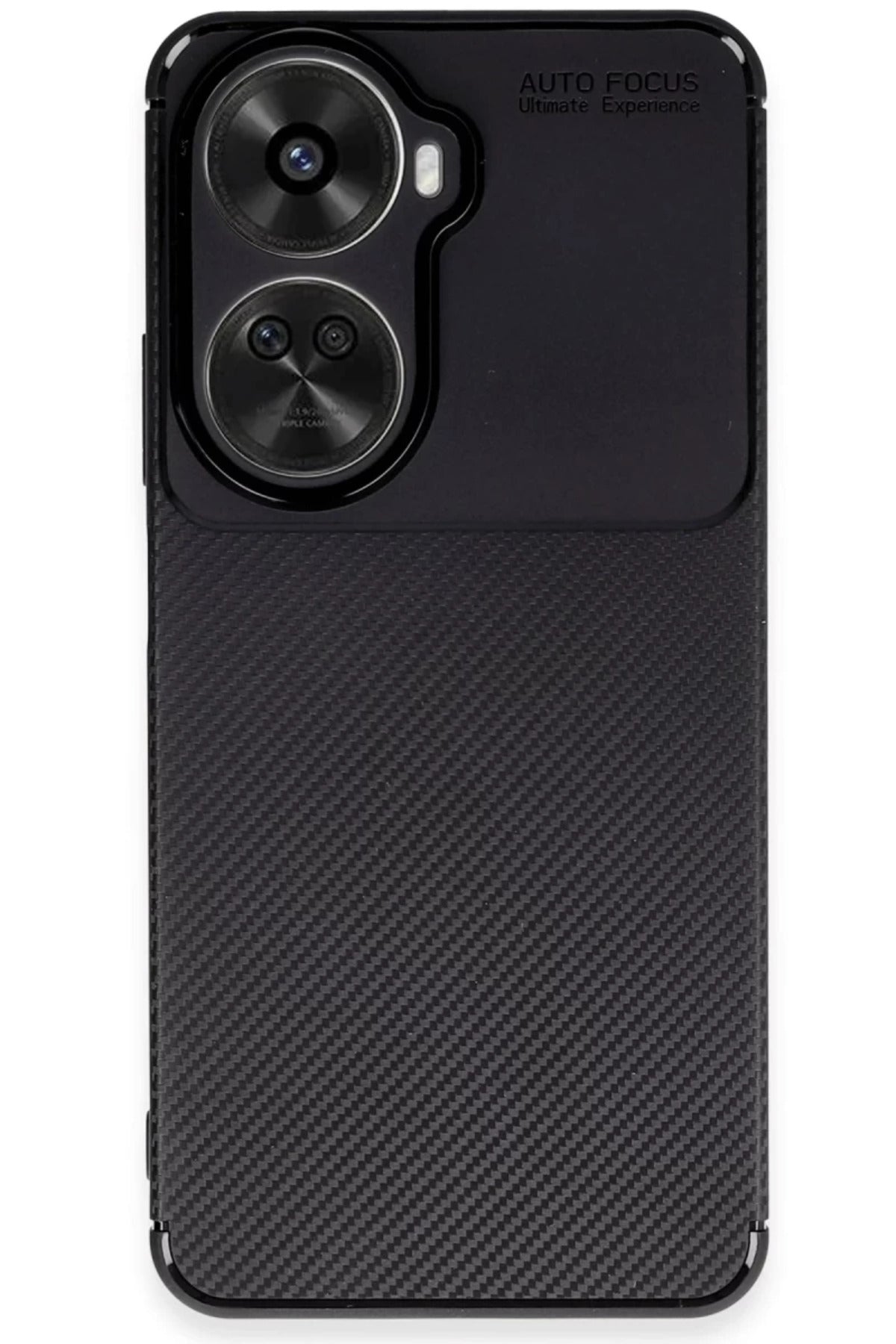 Huawei Nova 12 SE Uyumlu Kılıf Auto Focus Karbon Kapak - Siyah
