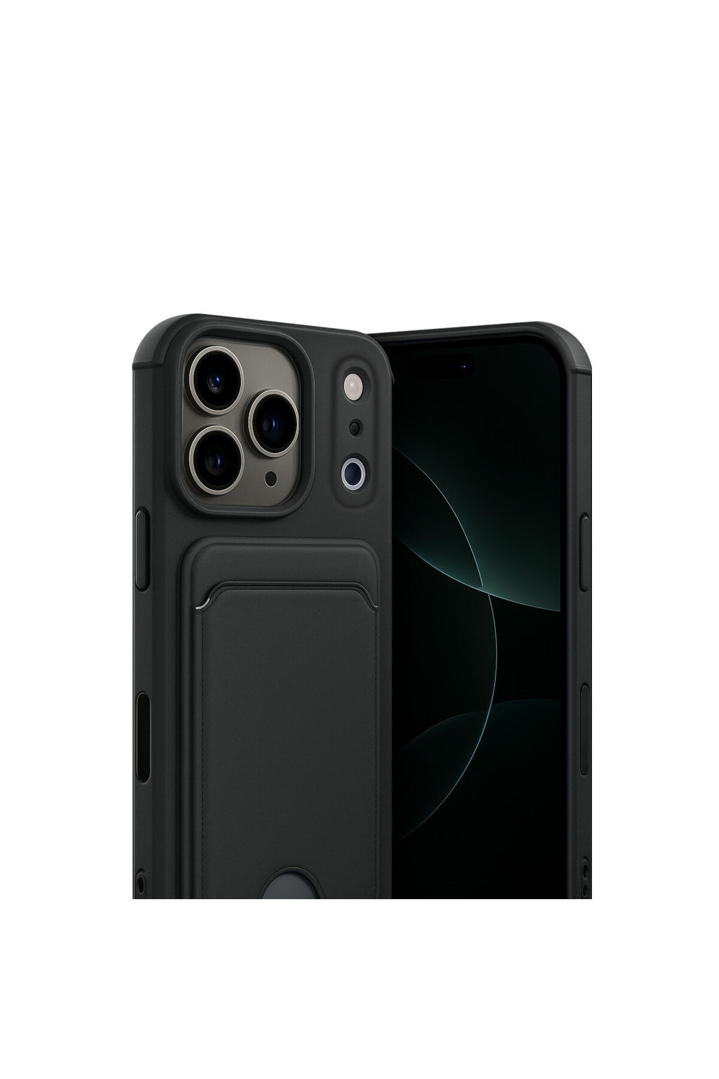 iPhone 17 Pro Max Kelvin Kartvizitli Silikon - Siyah