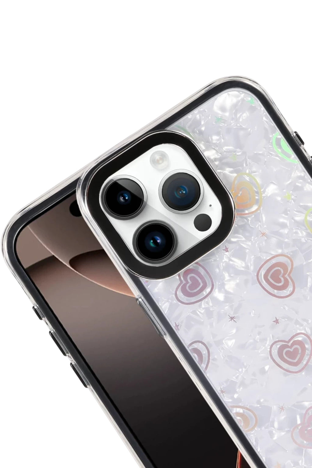 Apple iPhone 14 Pro Max Uyumlu Lumi Desenli Kapak - Siyah