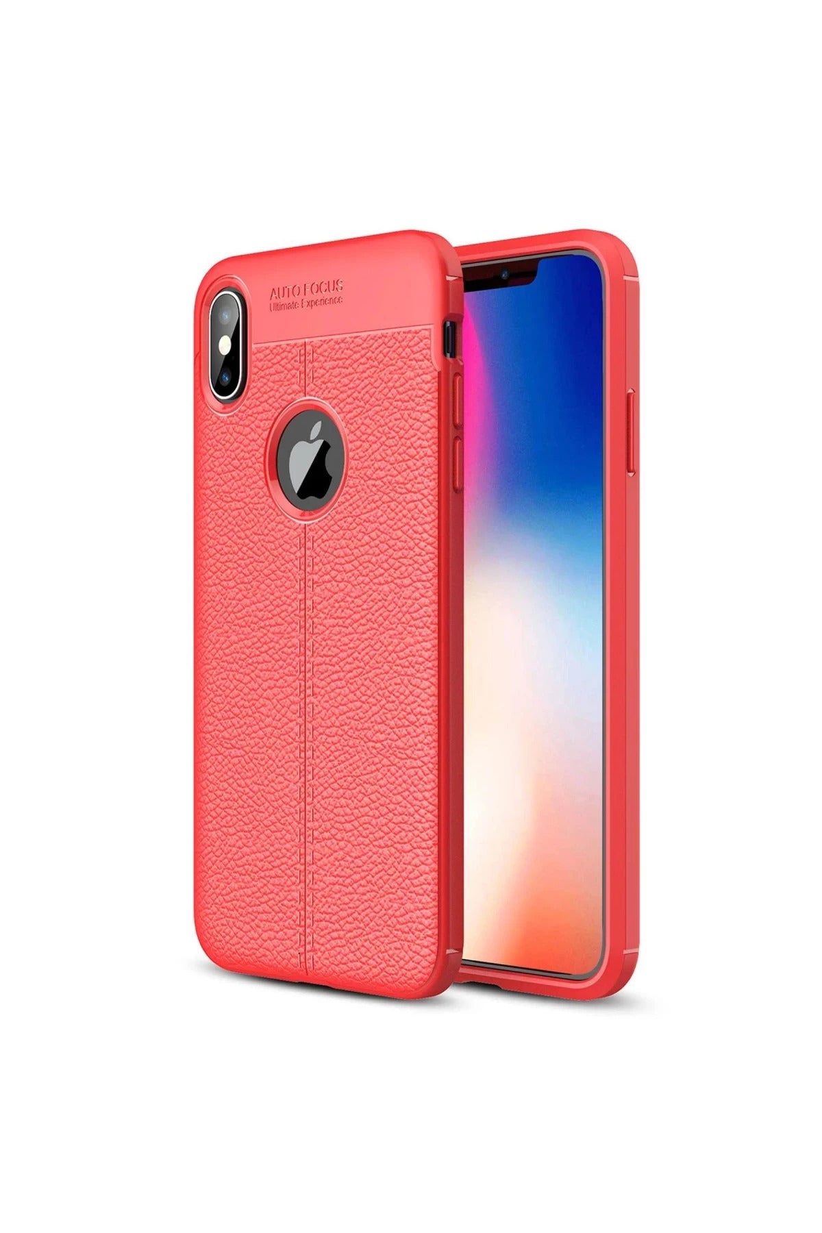 Apple iPhone XS Max Uyumlu Kılıf Auto Focus Kapak - Kırmızı
