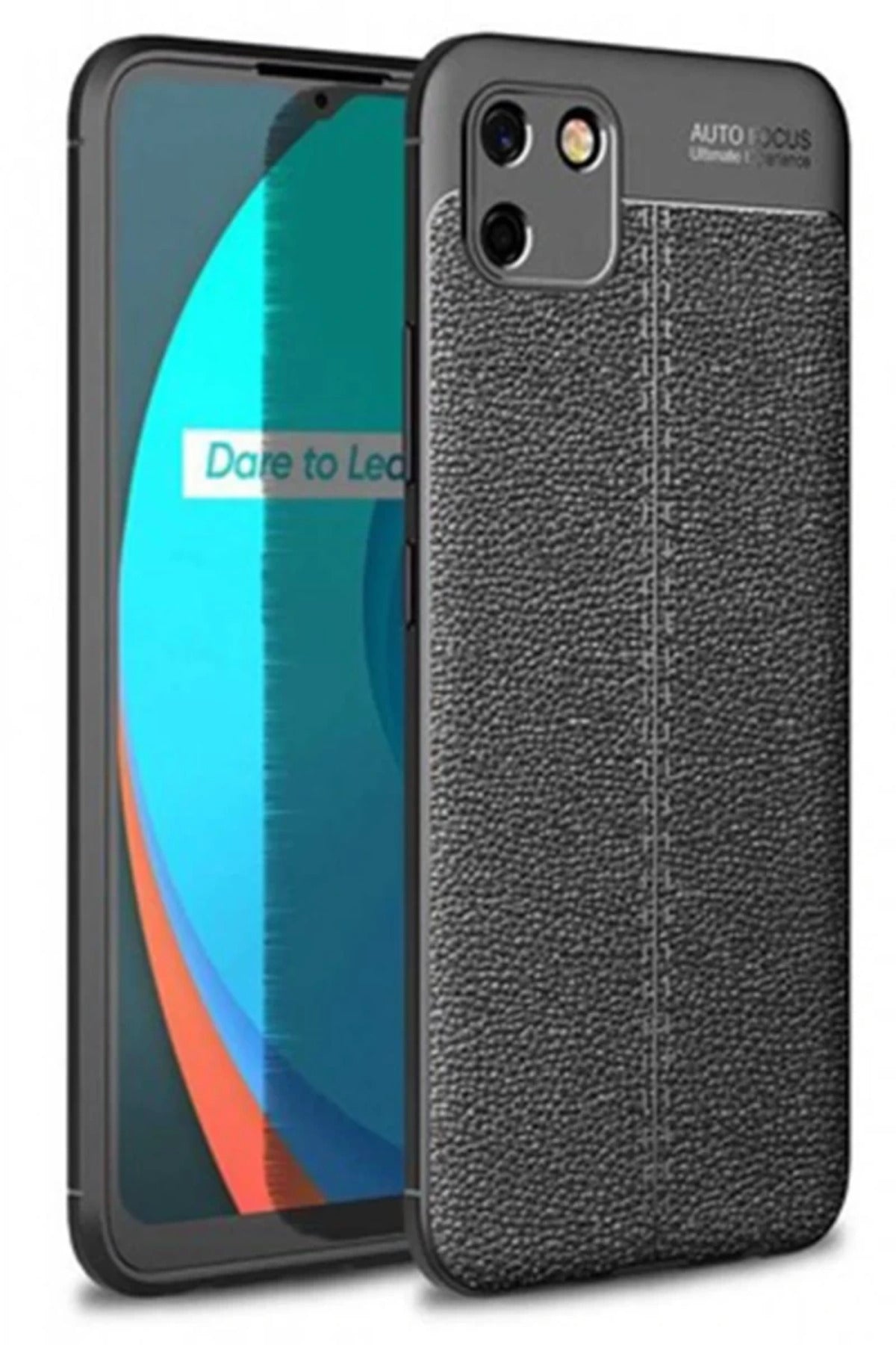 Realme C11 Uyumlu Kılıf Auto Focus Kapak - Siyah