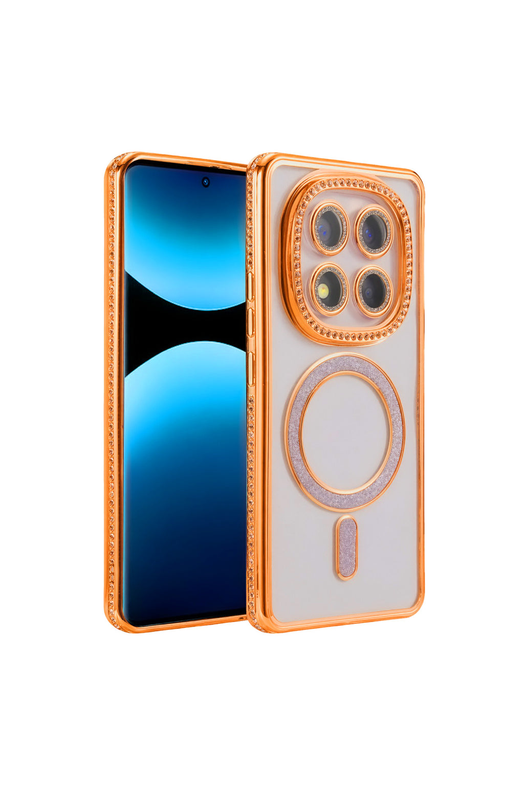 Xiaomi Redmi Note 15 4G Uyumlu Joke Simli Magneticsafe Kılıf - Turuncu