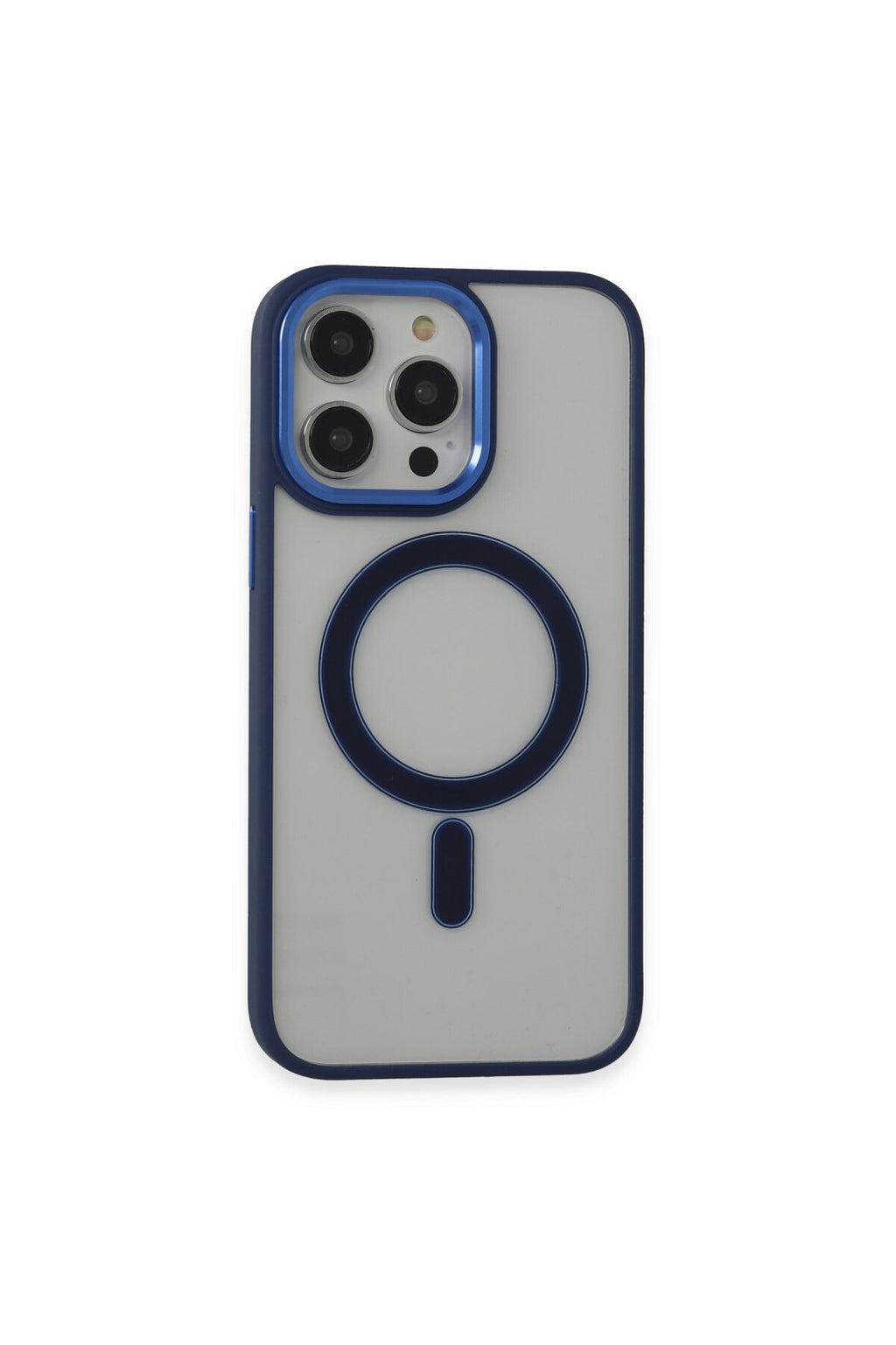 Apple iPhone 15 Pro Max Uyumlu Kılıf Room Magneticsafe Silikon - Lacivert