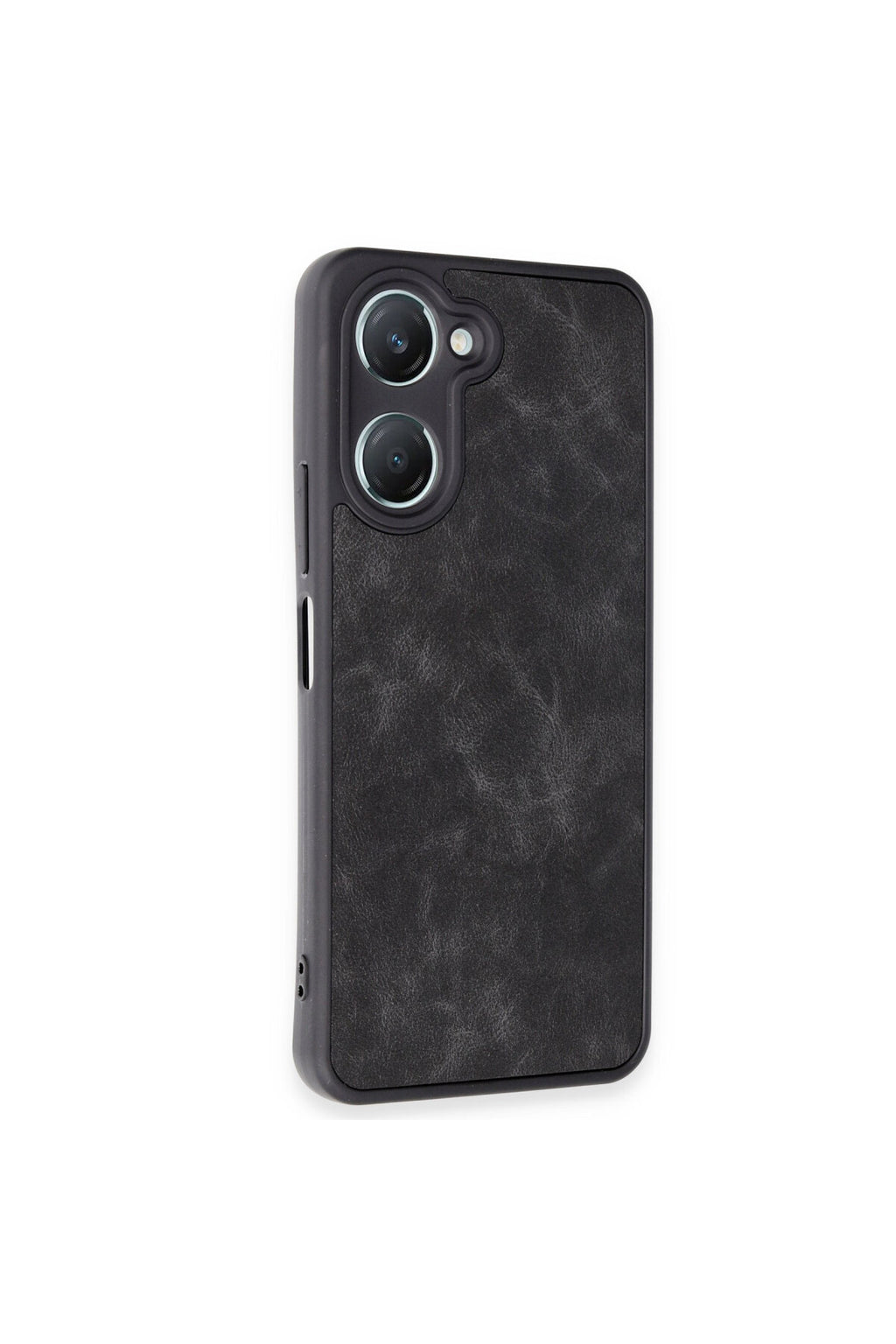 Vivo Y18 Uyumlu Kılıf Aras Deri Kapak - Siyah