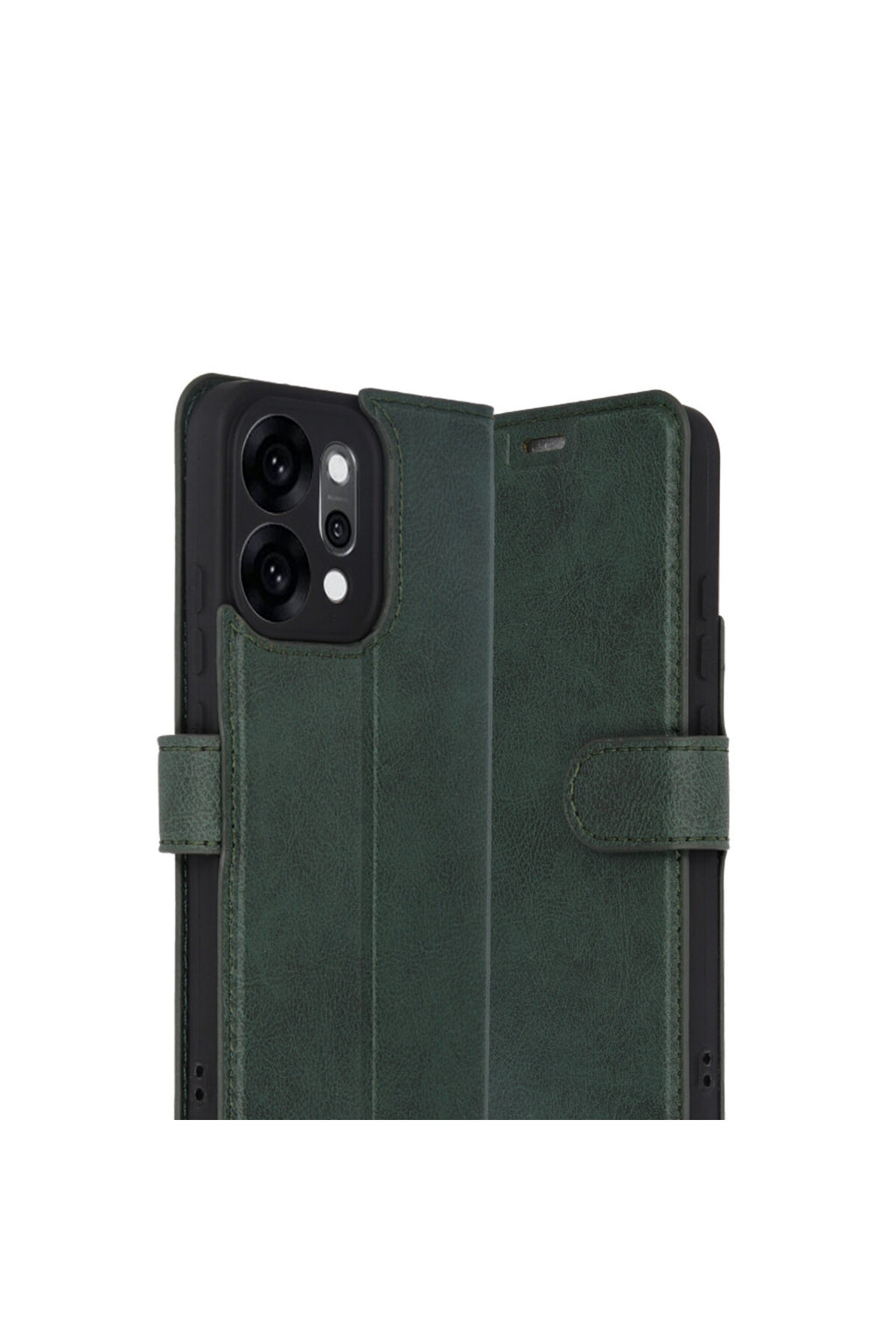 Oppo Reno 14 Uyumlu Trend S Plus Kapaklı Kılıf - Yeşil