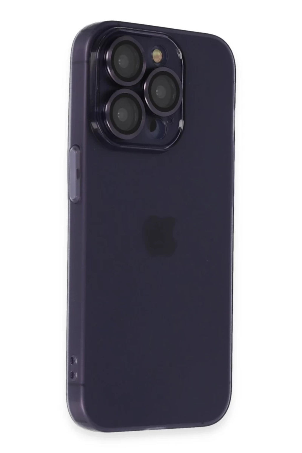 Apple iPhone 14 Pro Max Uyumlu Kılıf Luko Lens Silikon - Derin Mor