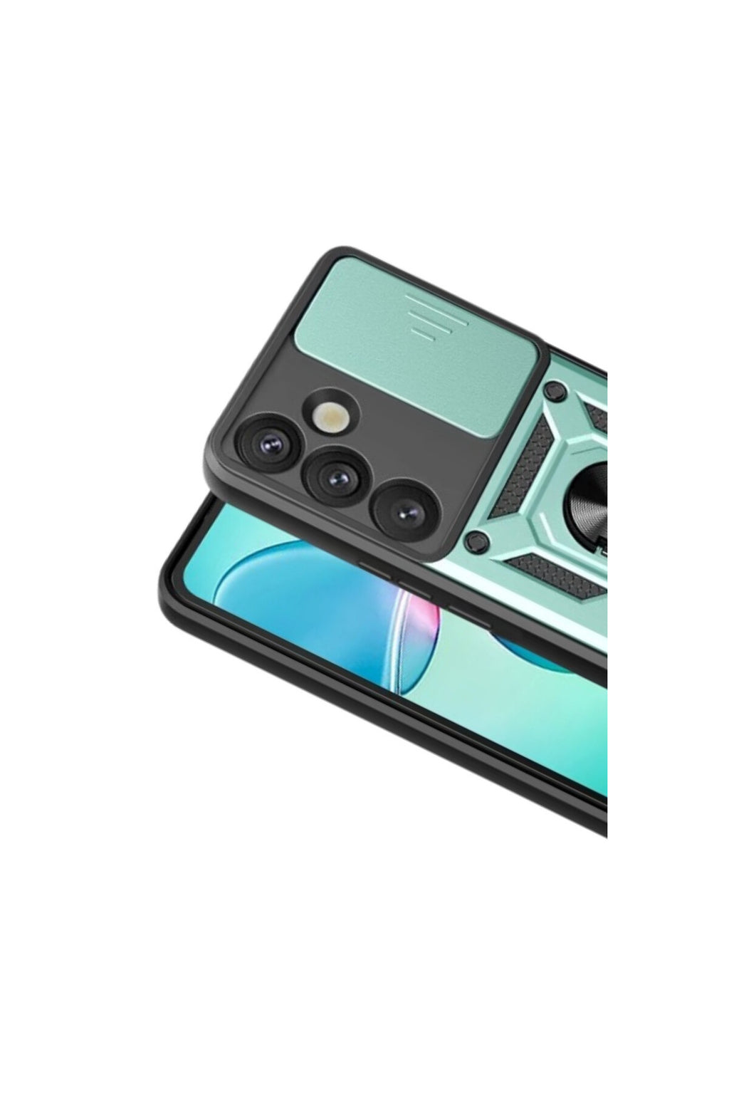 Samsung Galaxy S26 Plus Uyumlu Pars Lens Yüzüklü Silikon - Yeşil