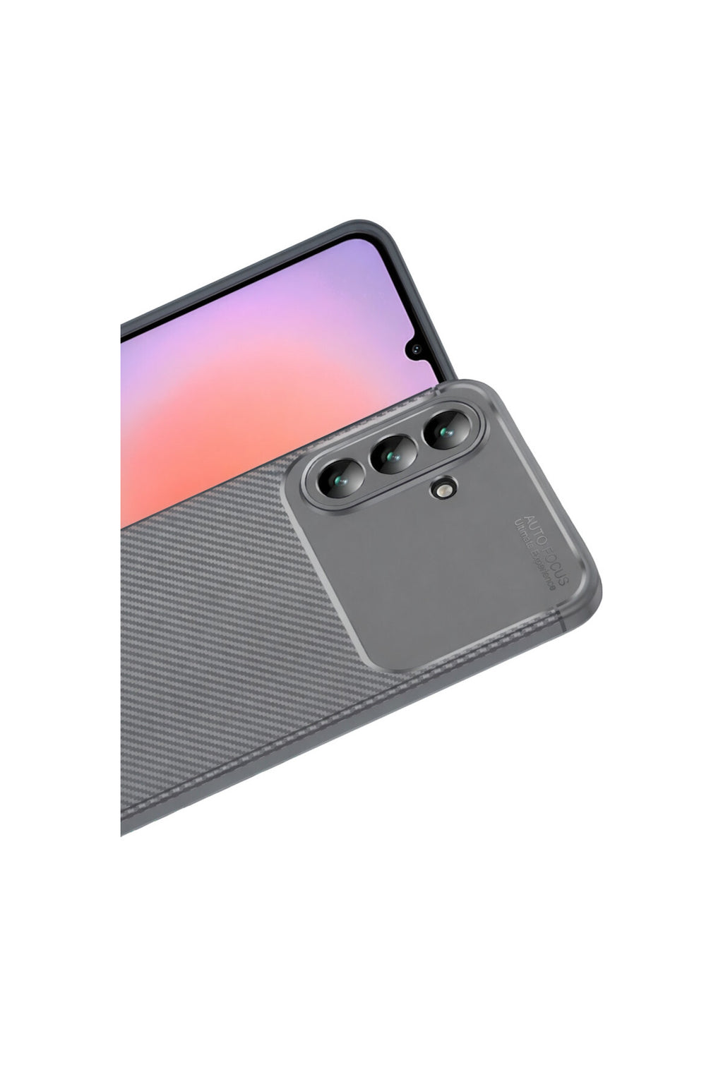 Samsung Galaxy A57 5G Uyumlu Auto Focus Karbon Kapak - Gri