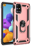 Samsung Galaxy M31S Uyumlu Kılıf Sofya Yüzüklü Silikon Kapak - Rose
