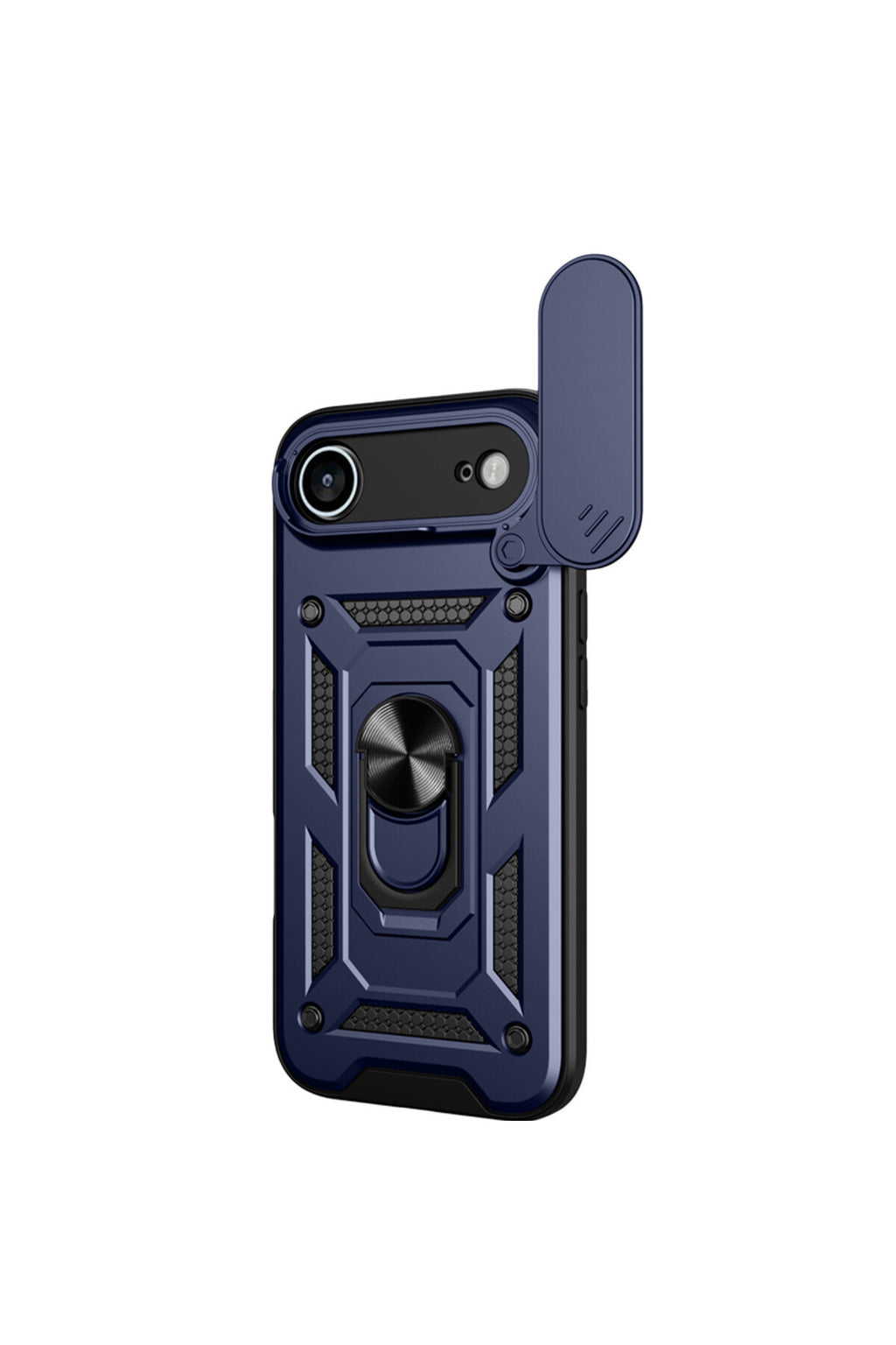 Apple iPhone 17 Air Uyumlu Pars Lens Yüzüklü Silikon - Lacivert