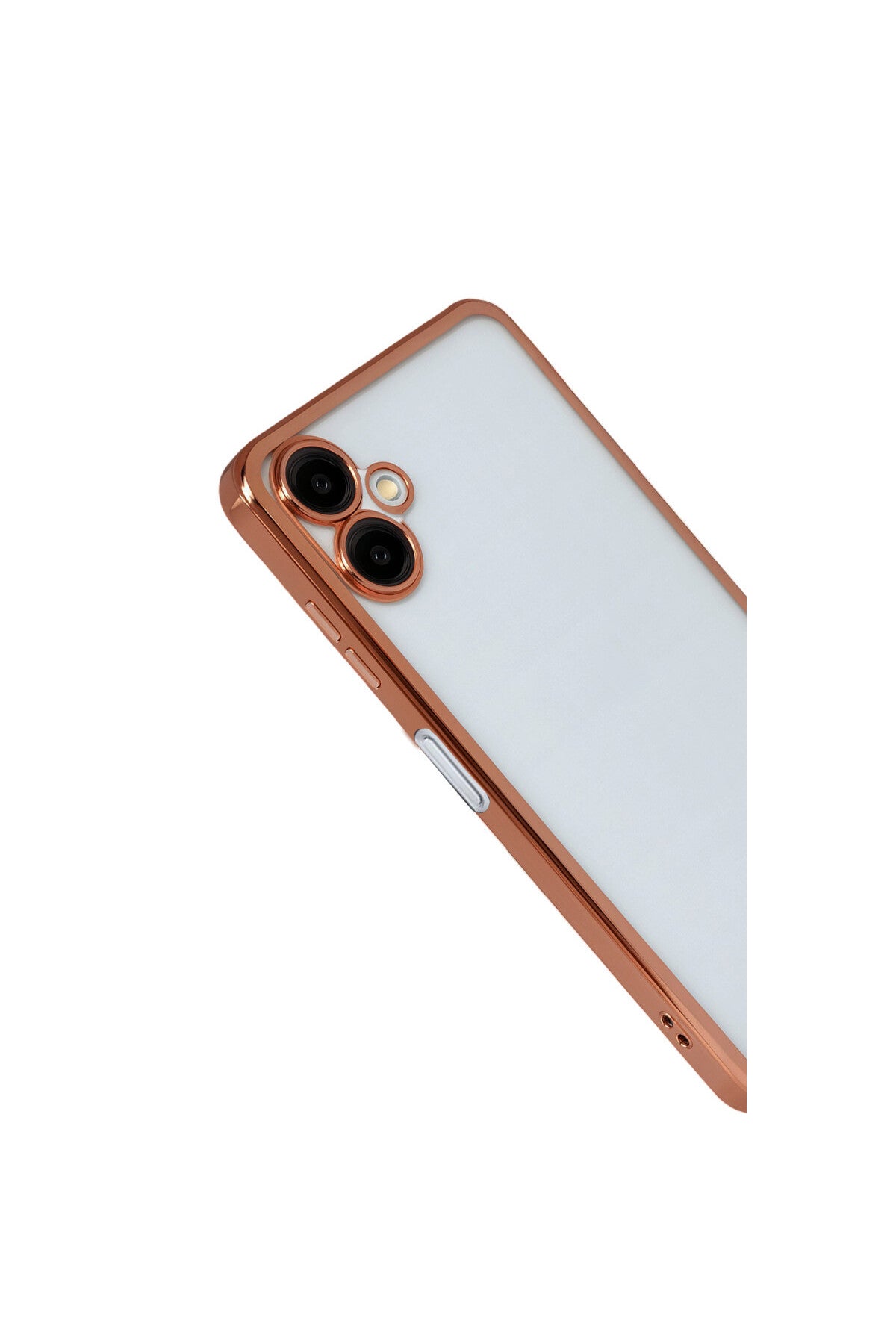 Samsung Galaxy A07 4G Uyumlu Lensli Silikon - Çöl Titanyum