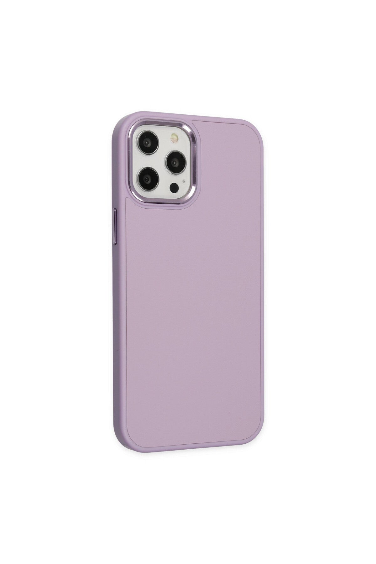 Apple iPhone 12 Pro Max Uyumlu Kılıf Asya Deri Silikon - Lila