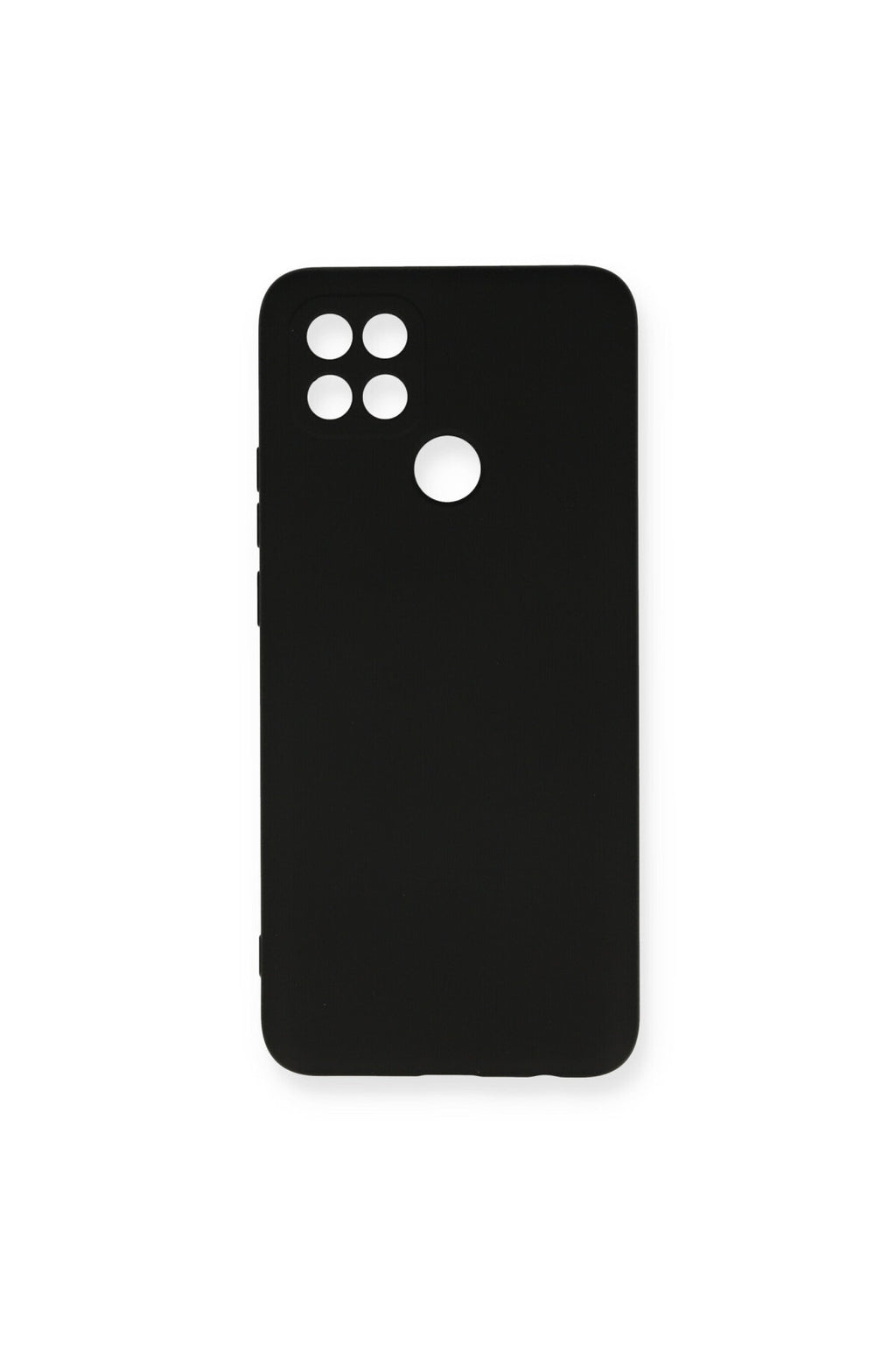 Oppo A15 Uyumlu Kılıf Nano içi Kadife Silikon - Siyah