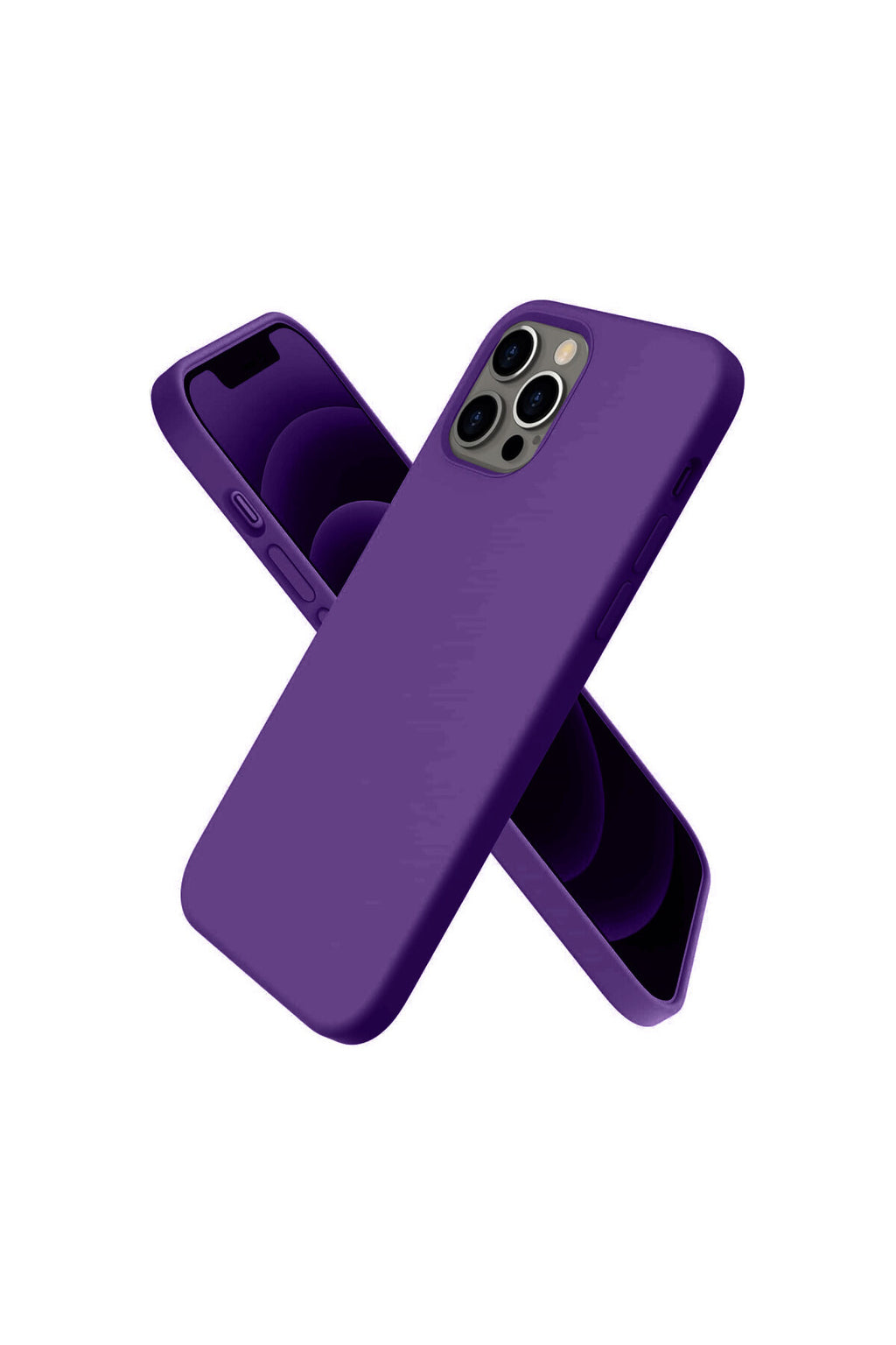 Apple iPhone 12 Pro Uyumlu Kılıf First Silikon - Mürdüm