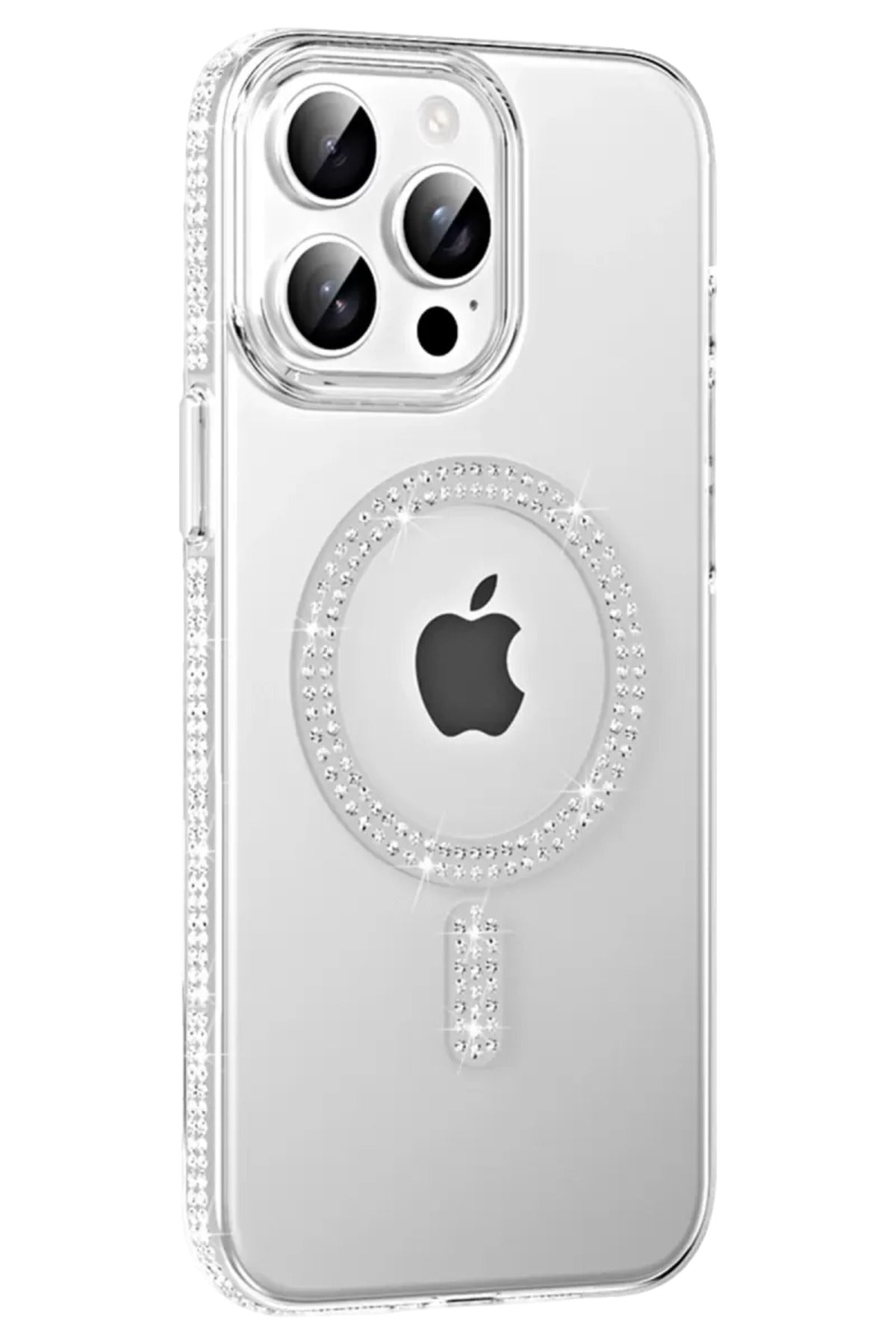 Joko Apple iPhone 14 Pro Max Uyumlu Move Taşlı Magsafe Kapak - Natural Grey